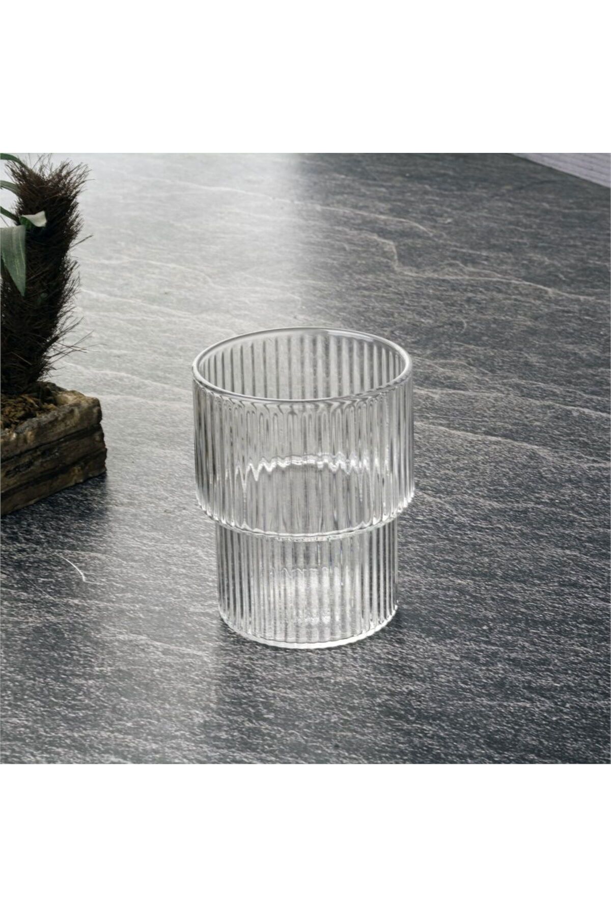 ASPARTAM Çizgili Cam Bardak - 280 ml