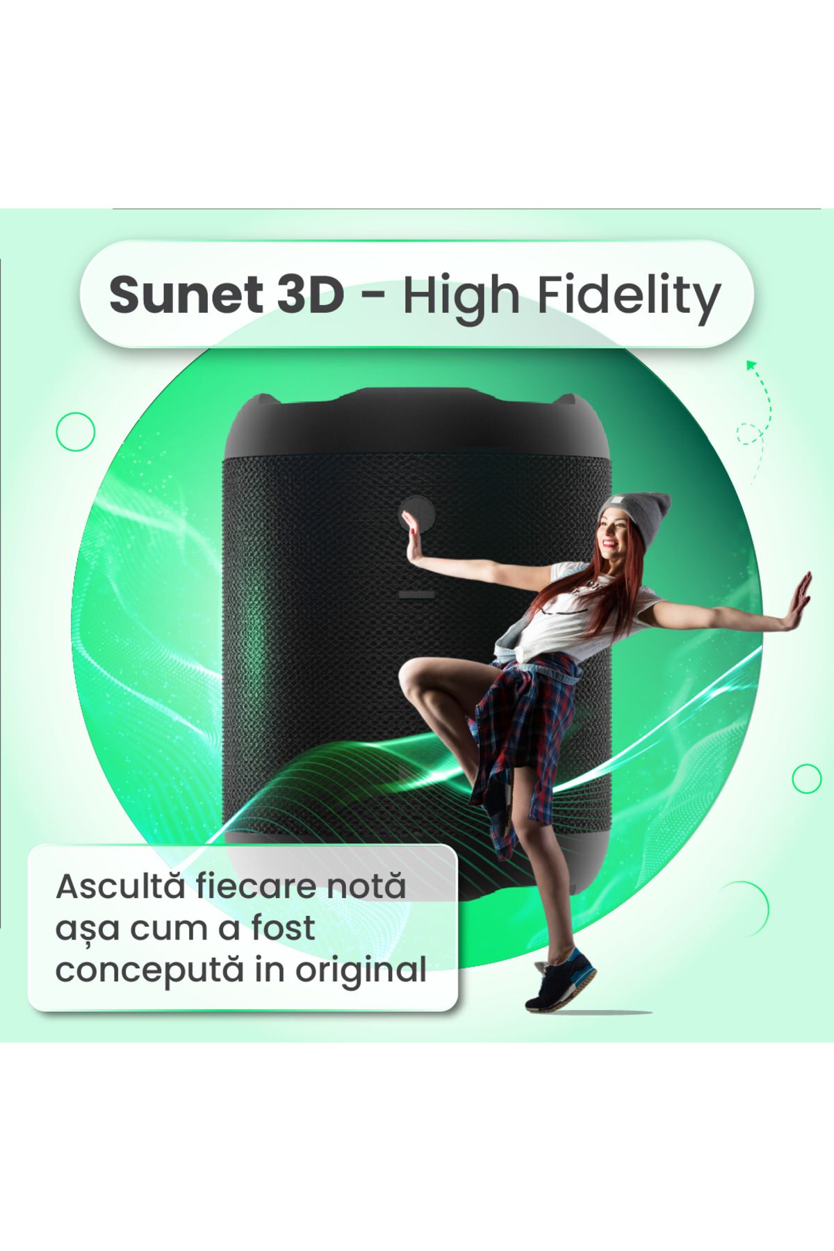 Zimmo®-Zimmo® 360° portable speaker, Bluetooth 5.1, FM Radio, 5 playback modes, Autonomy up to 10h, Black 6