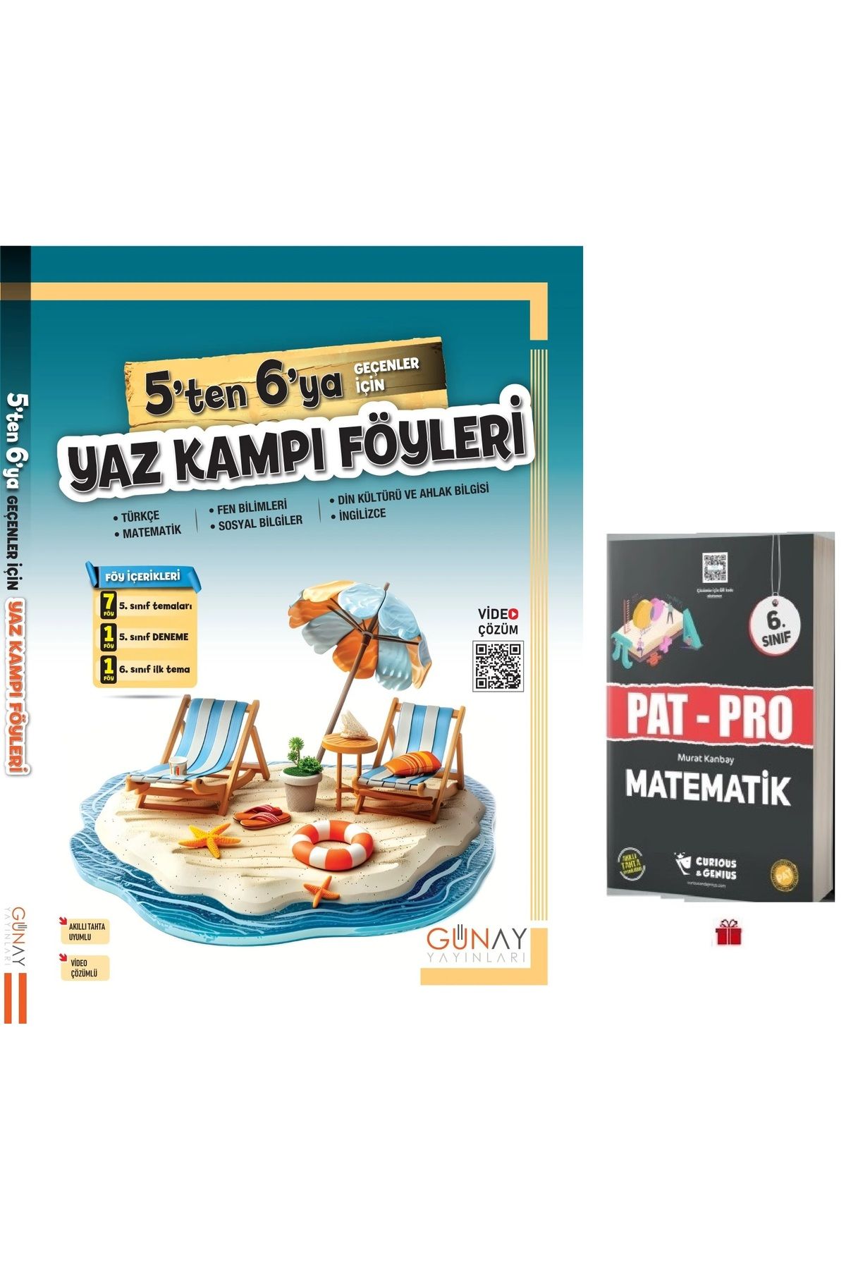 Günay Yayınları 5'den 6'ya Geçenler İçin Yaz Tatili Föyleri ve 6. Sınıf Pat-Pro Matematik Soru Bankası Hediye..!