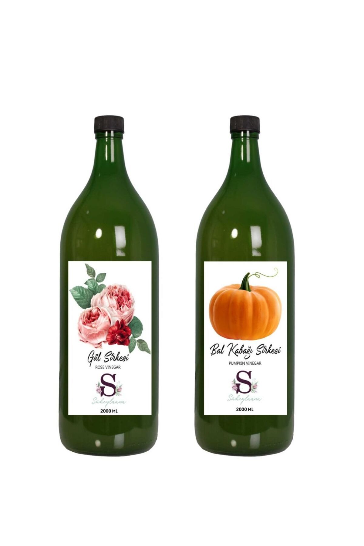 Süheylaana Doğal Gül Sirkesi 2000 Ml - Doğal Bal Kabağı Sirkesi 2000 Ml