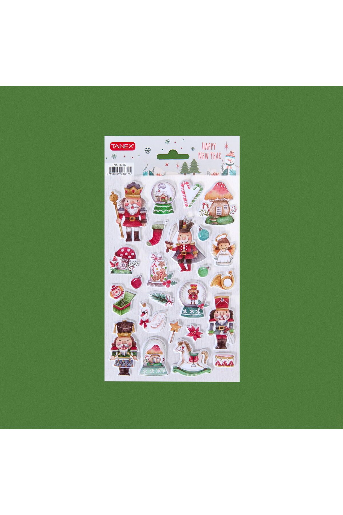 ASPARTAM Yeni Yıl Temalı Kabartmalı Sticker -