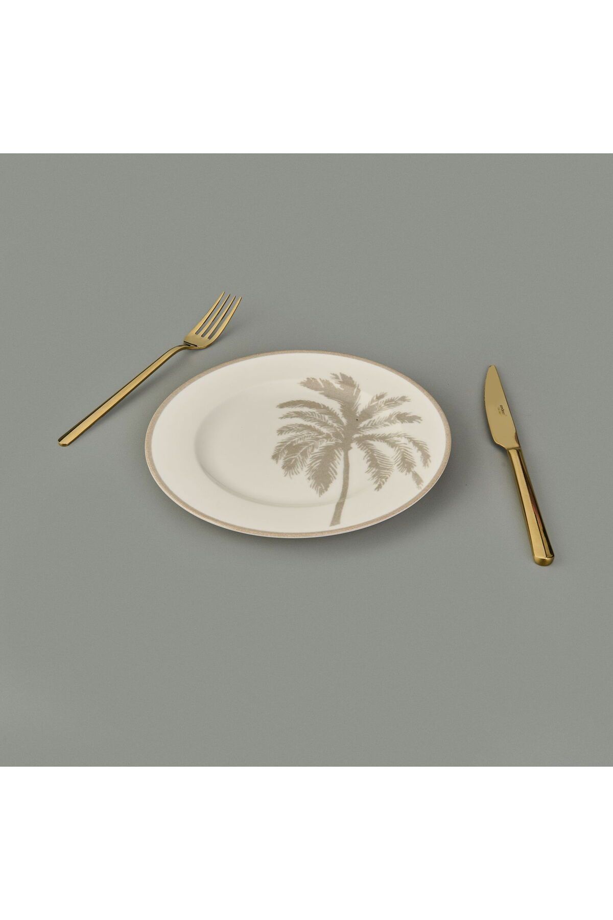 ASPARTAM Palm Tatlı ve Kahvaltı Tabağı - Krem / Bej - 21 cm