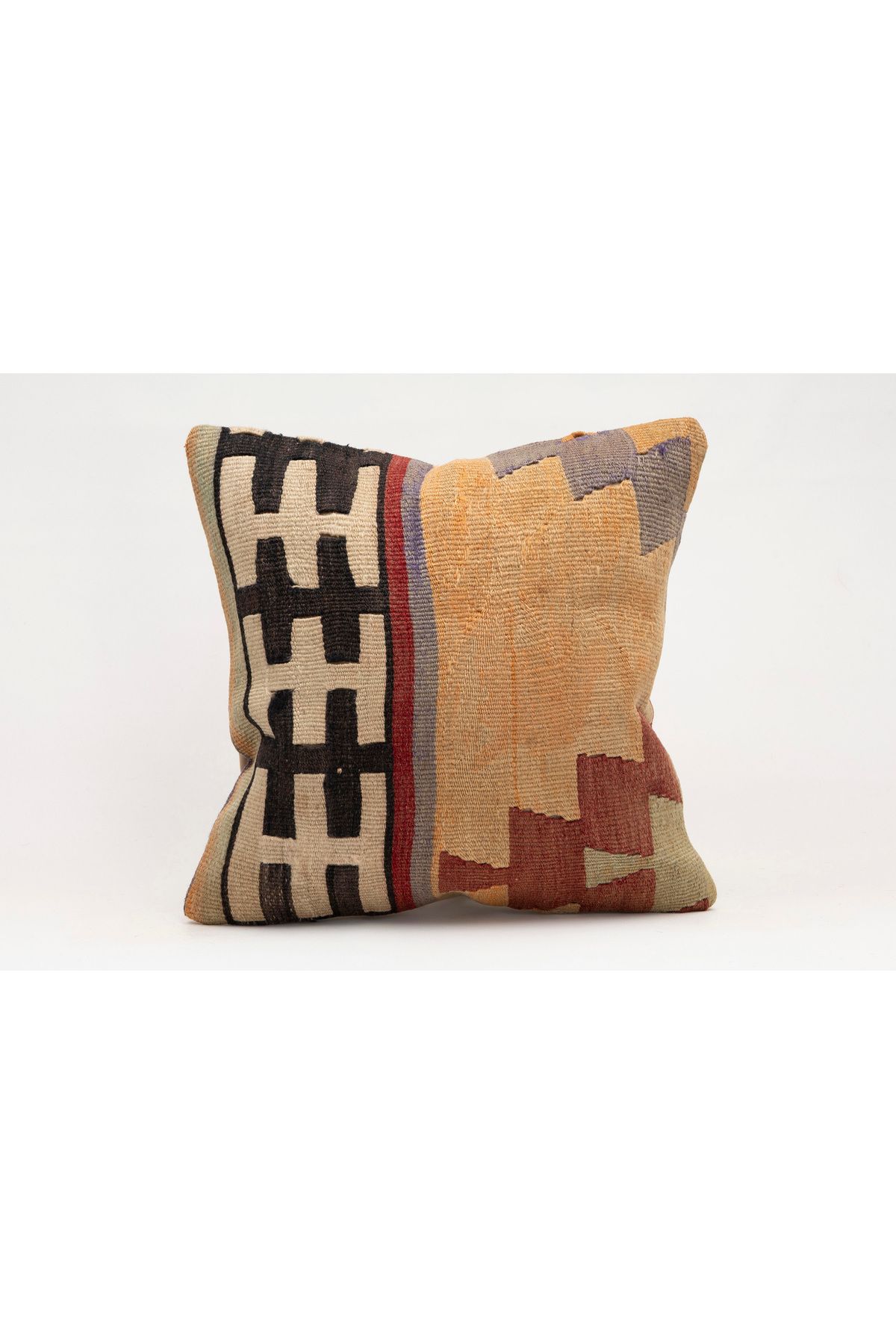 Kilim Whole Sale El Yapımı Kilim'den Yapılmış Vintage Kırlent Kılıfı, Yün, 40x40 Cm