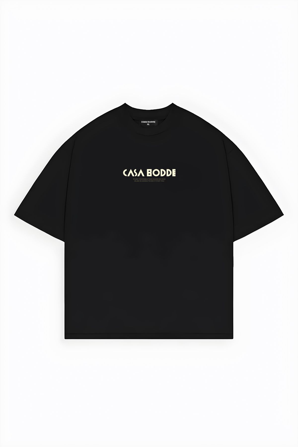 Casa Bodde Push Yourself Baskılı Basic Unisex Tişört