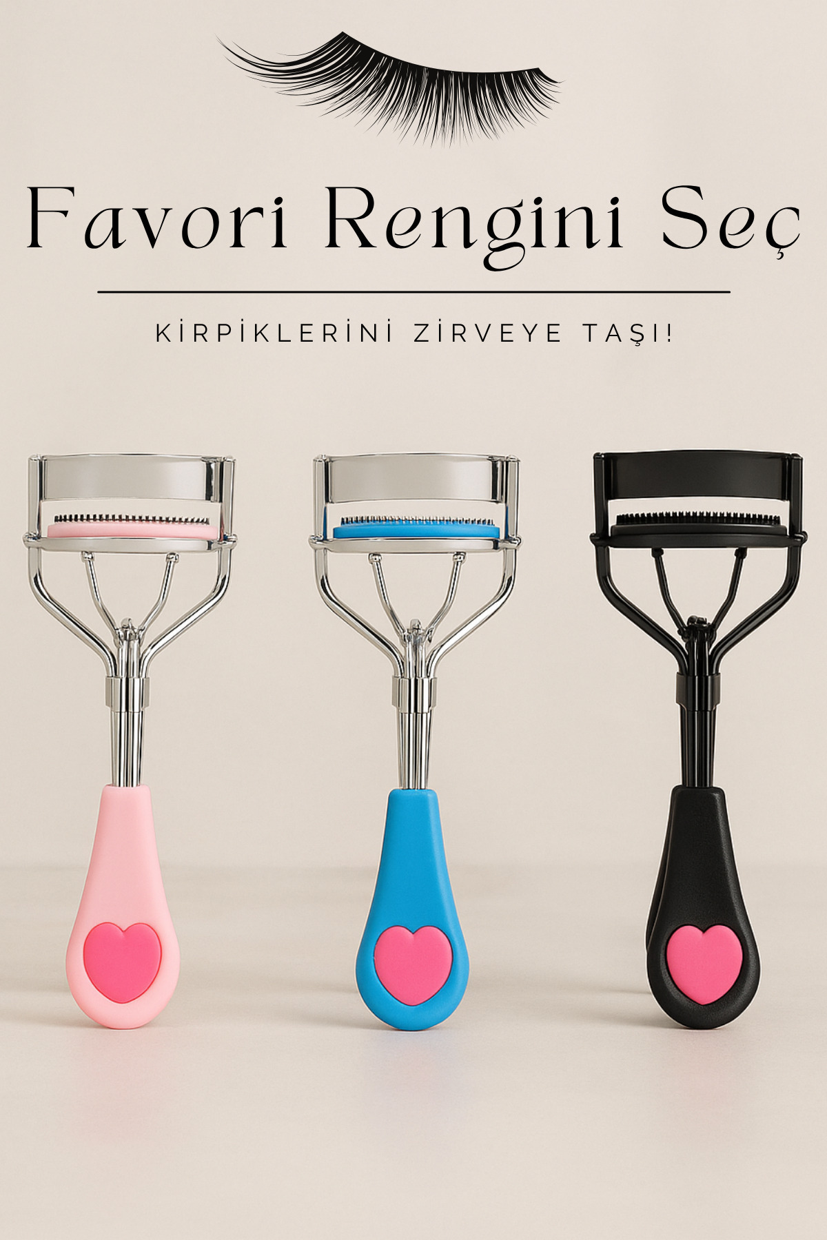 Dermotik-Professional Eyelash Curler – 3 Wave Design, Natural Curl Effect with 3 Color Options 1