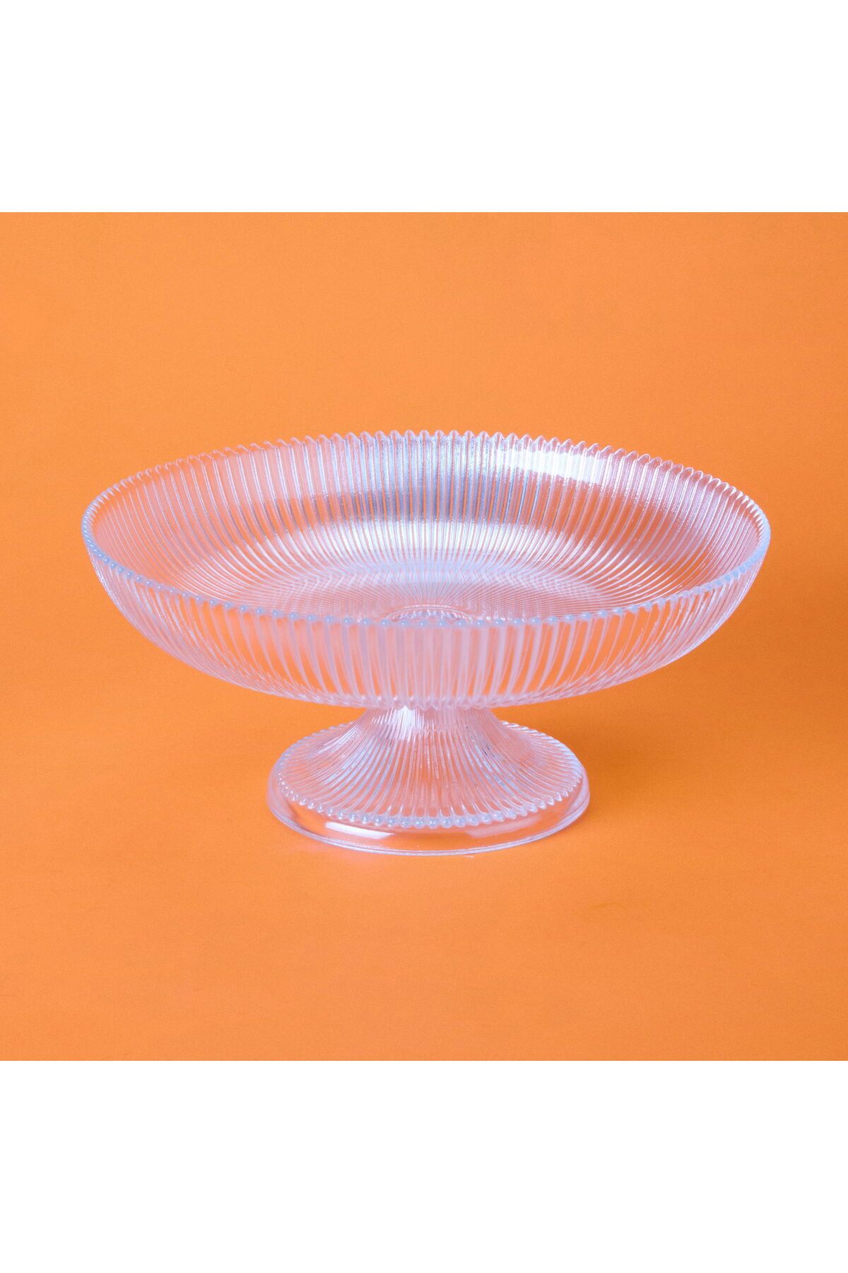 ASPARTAM Ayaklı Cam Meyvelik - Şeffaf - 30 cm