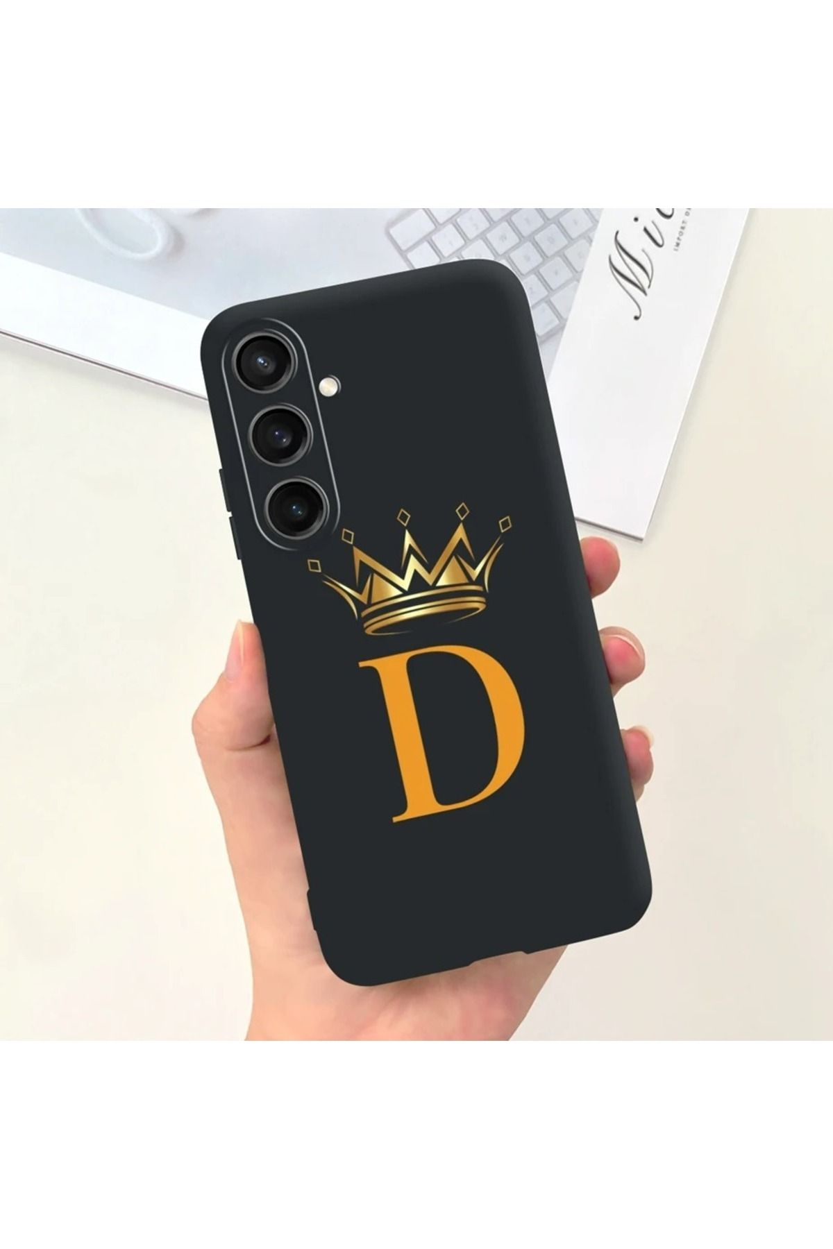 Rotaks Samsung Galaxy A05S Uyumlu Kılıf Silikon Esnek İsme Özel Baskılı Harf