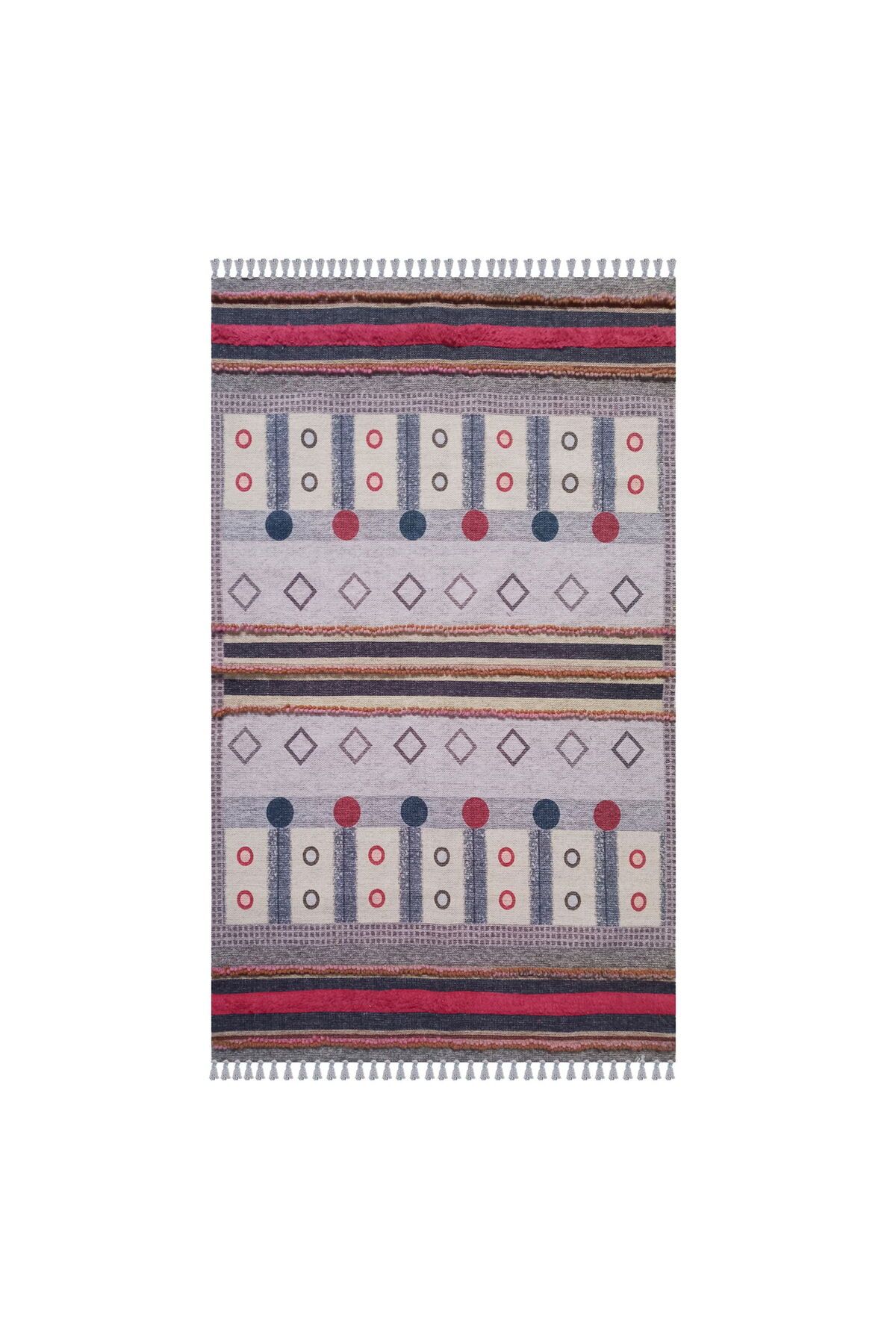 ASPARTAM Home M16 Tafting Pamuklu Kilim - Renkli - 120x180 cm