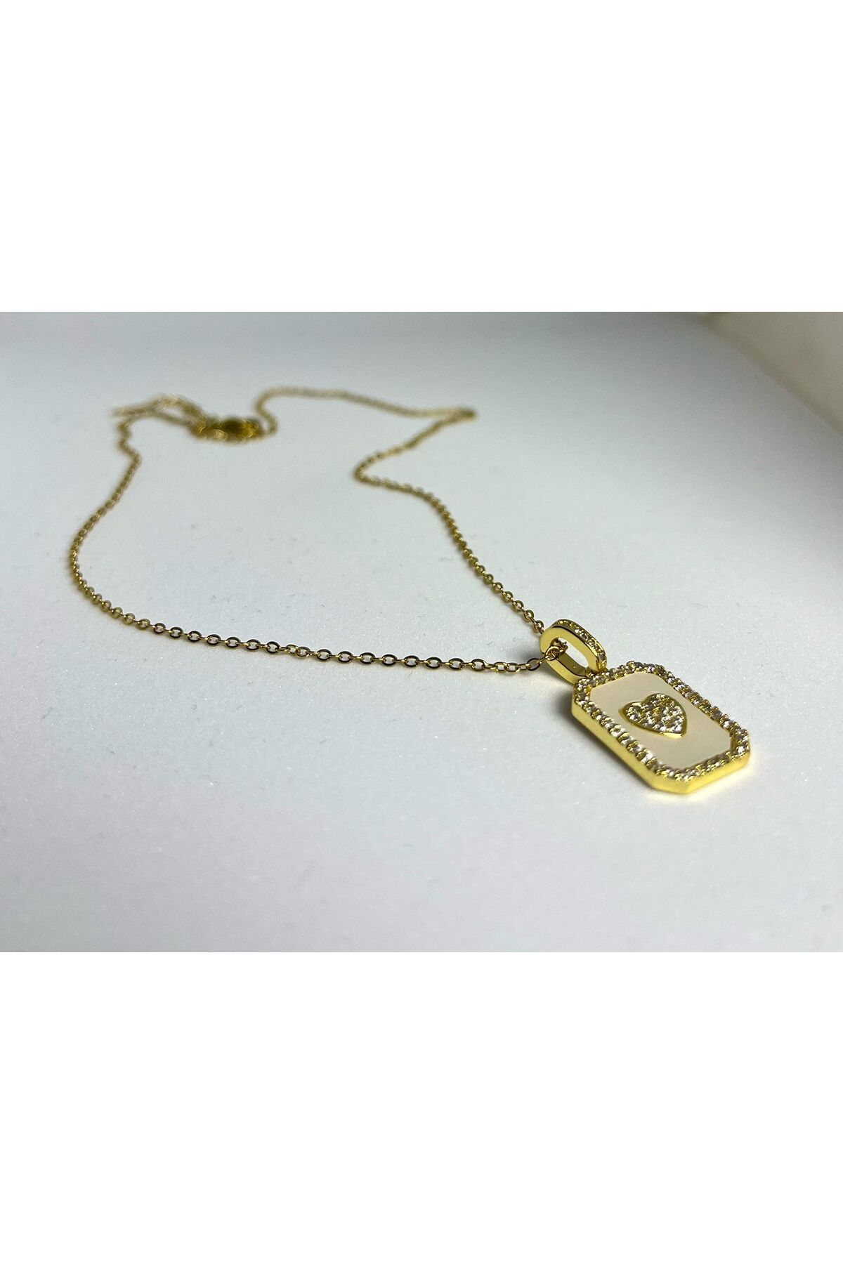 MODA ÇELİK / KARARMAZ GOLD KALPLİ KOLYE