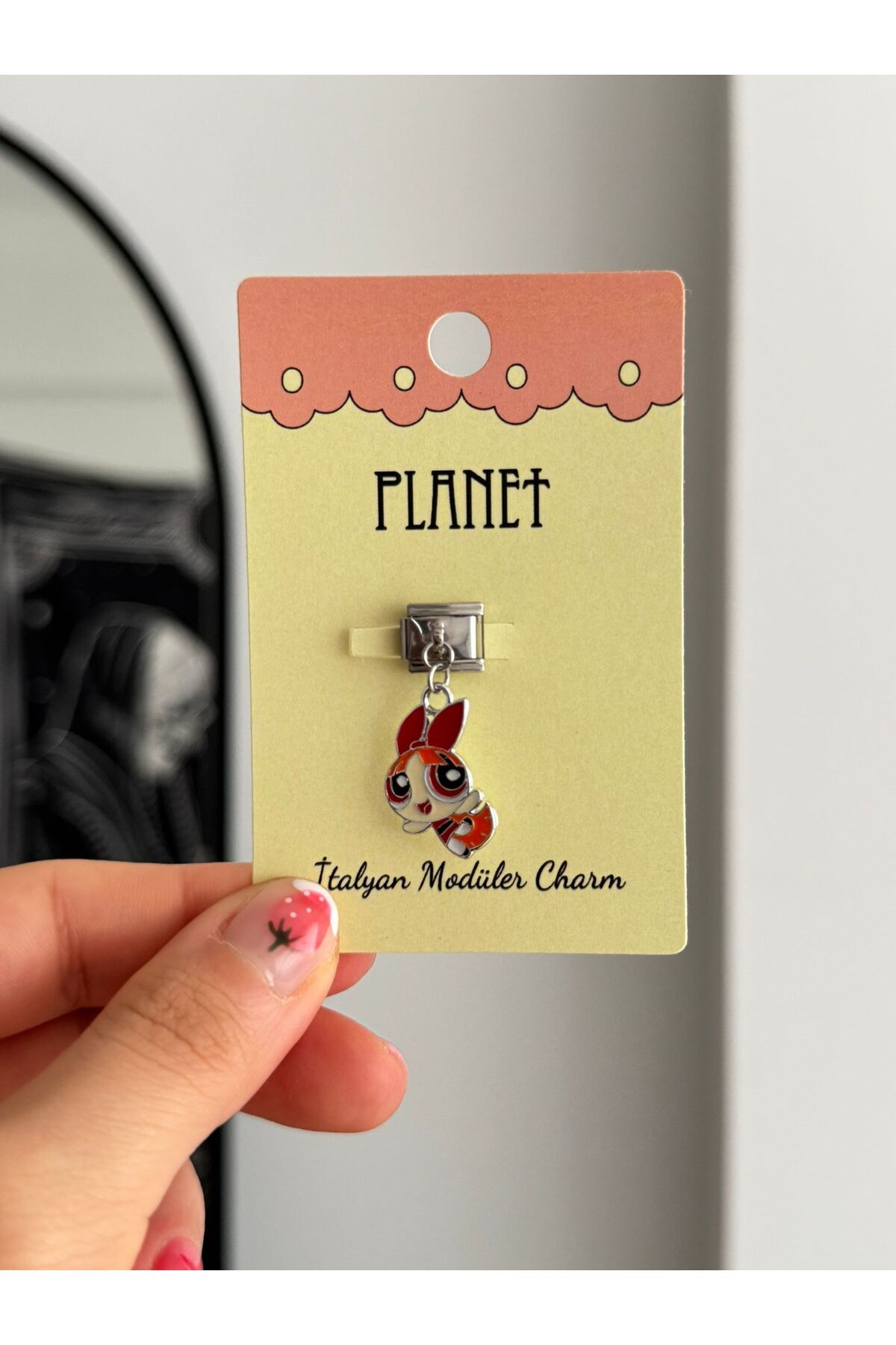 Planet Butik Blossom Sallantılı Kartlı İtalyan Charm