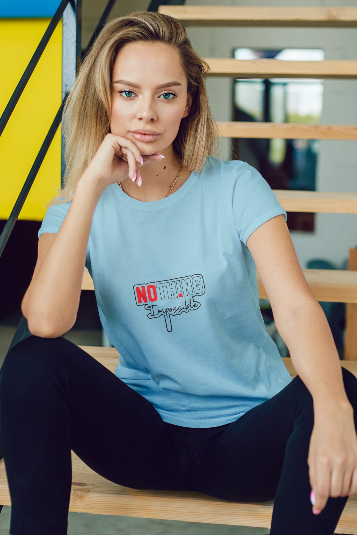 Decrift Nothing Impossible %100 Pamuk Kadın T-Shirt