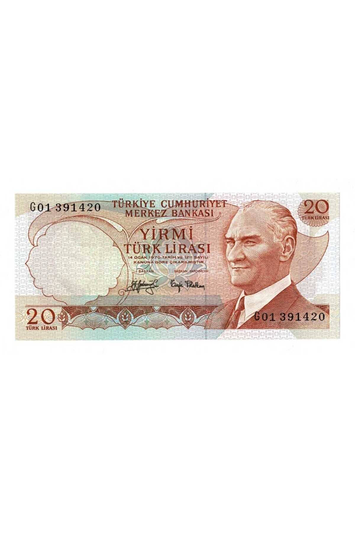 Gökçe Koleksiyon 6. Emisyon 3.Tertip 20 TL Seri G01 Çil TCK9530