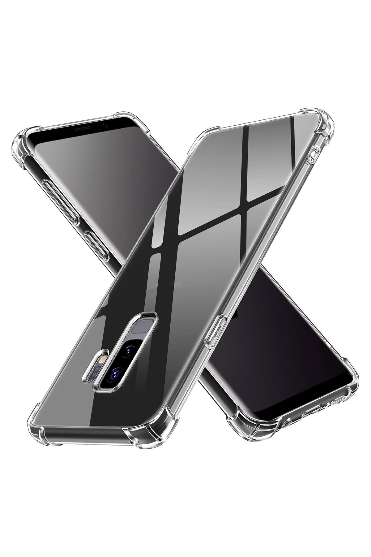 CaseArt Samsung Galaxy S9 Plus ile uyumlu Kapak Köşe Korumalı Airbag Antishock Şeffaf Silikon Kılıf