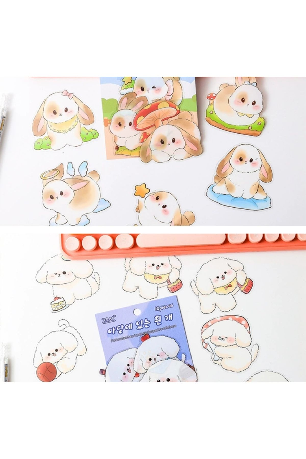 İthal-O17-10Pcs Large Size Animal Pet Sticker - Number : 4 2