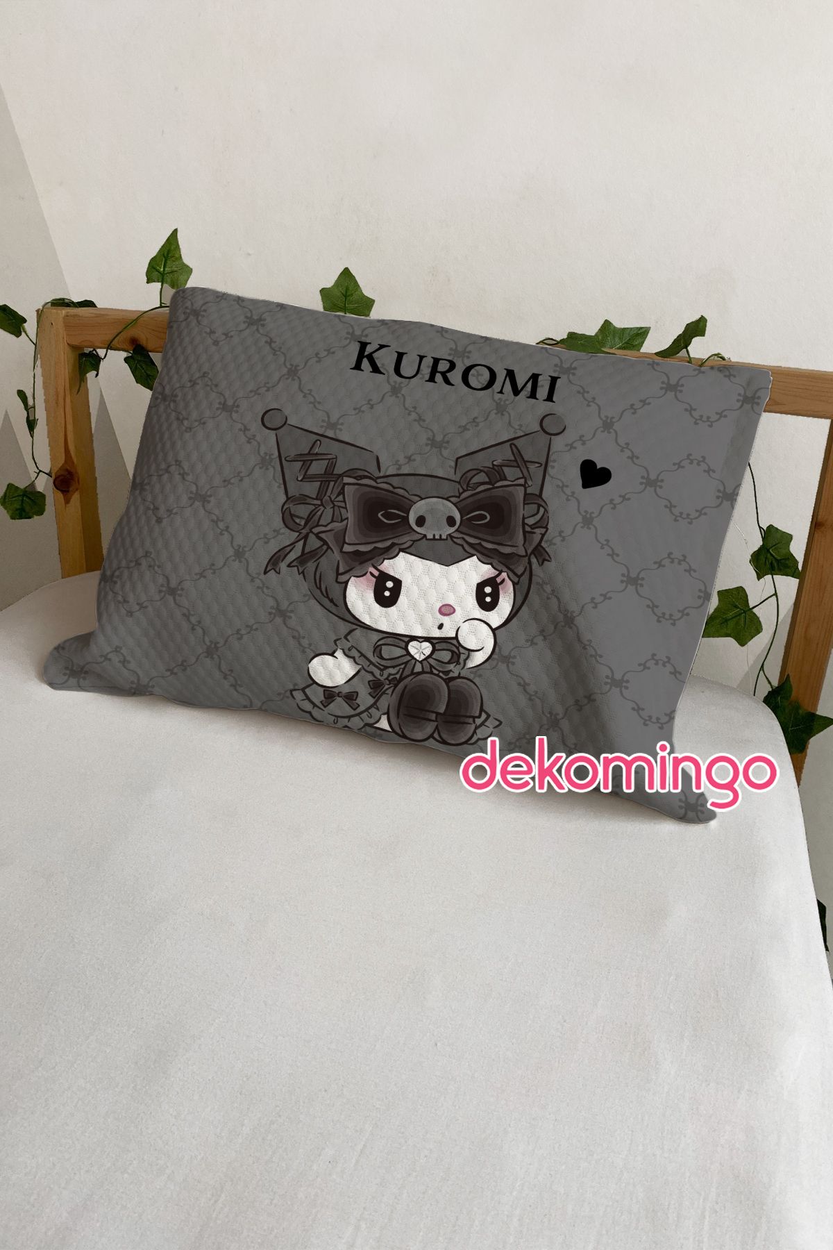 dekomingo SİYAH DANTELLİ KUROMİ 2 ADET YASTIK KILIFI