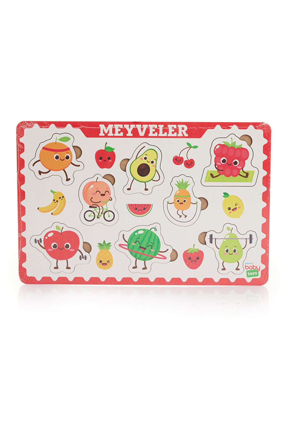 baby toys Montessori Ahşap Meyveler Bebek Puzzle