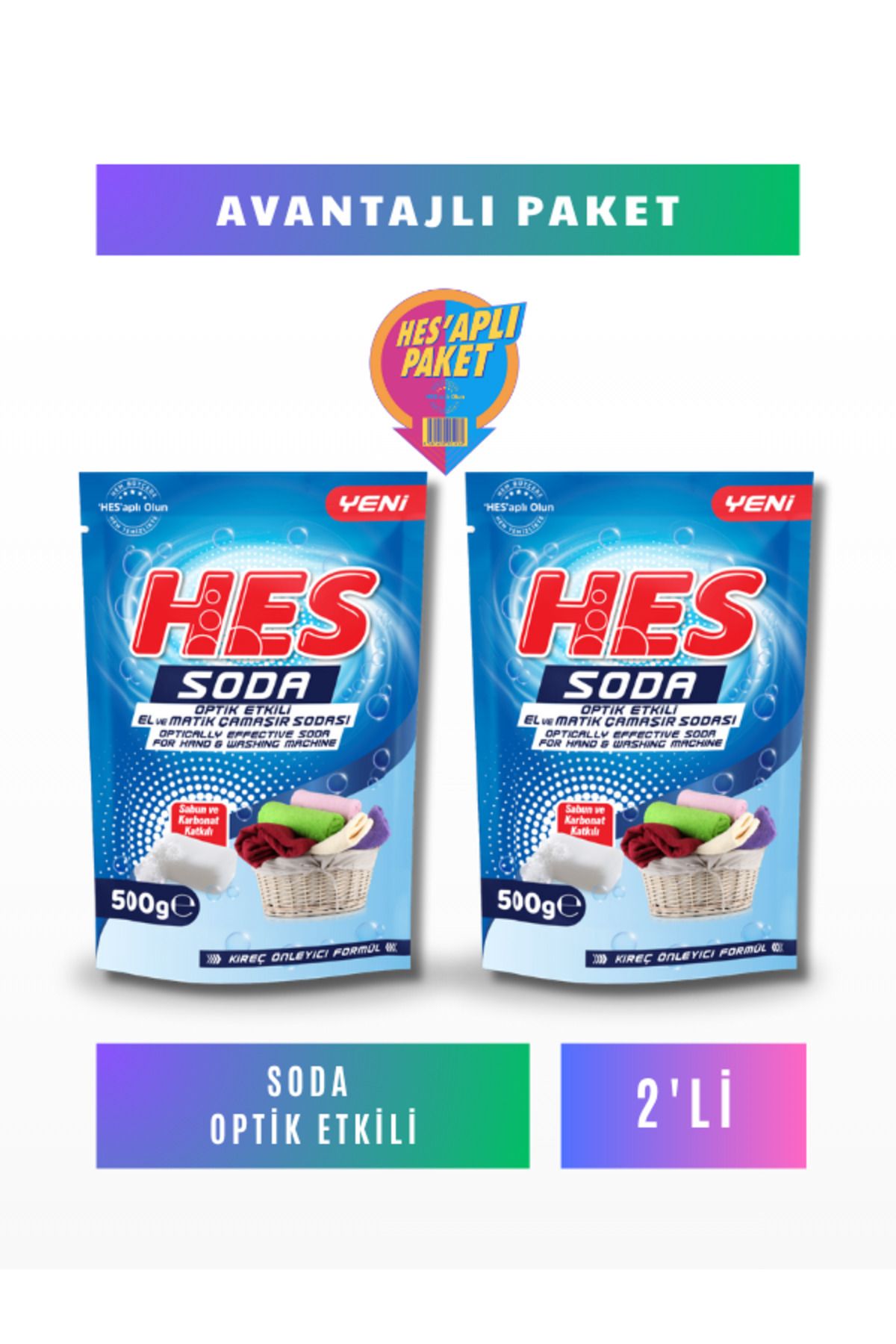 Hes Çamaşır Sodası 500*2