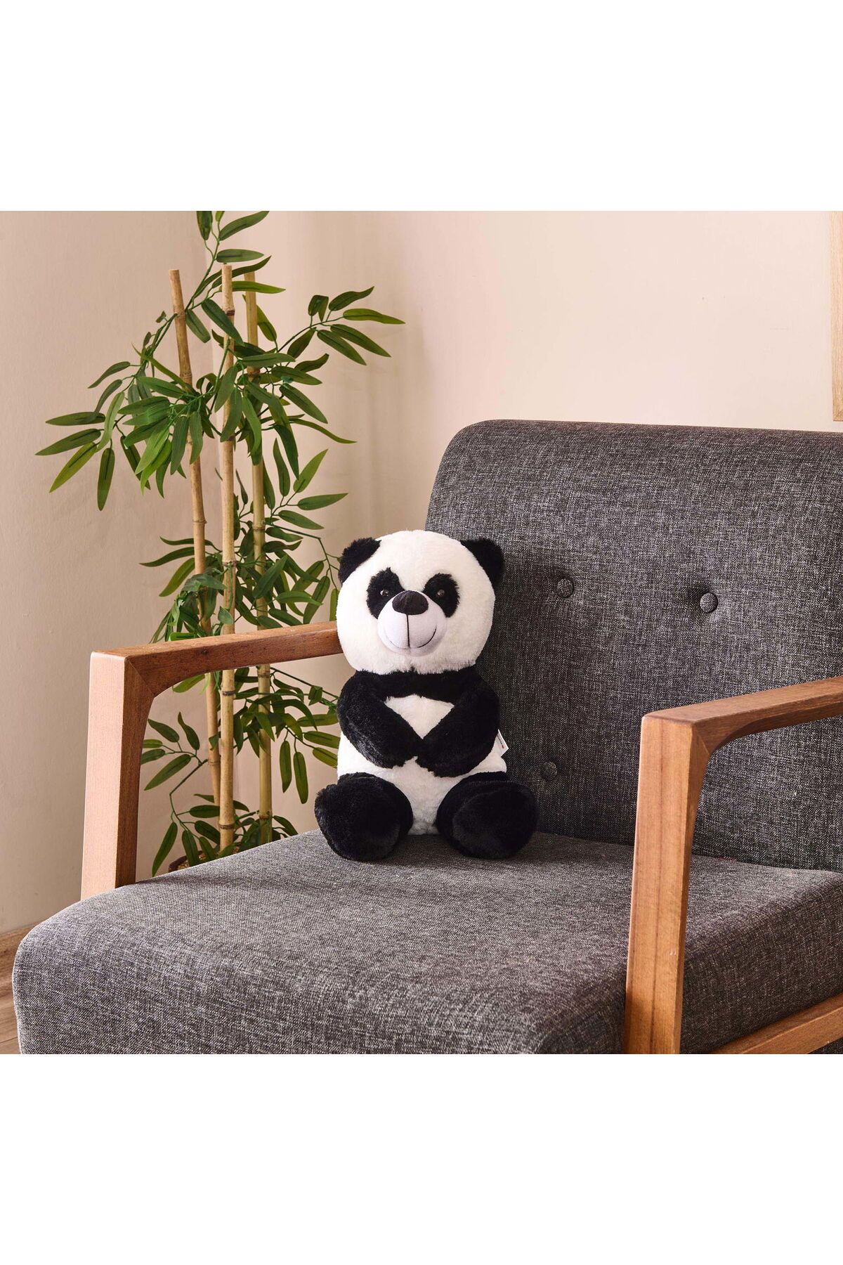 MATMEL Panda Figürlü Yastık - Siyah / Beyaz - 35 cm