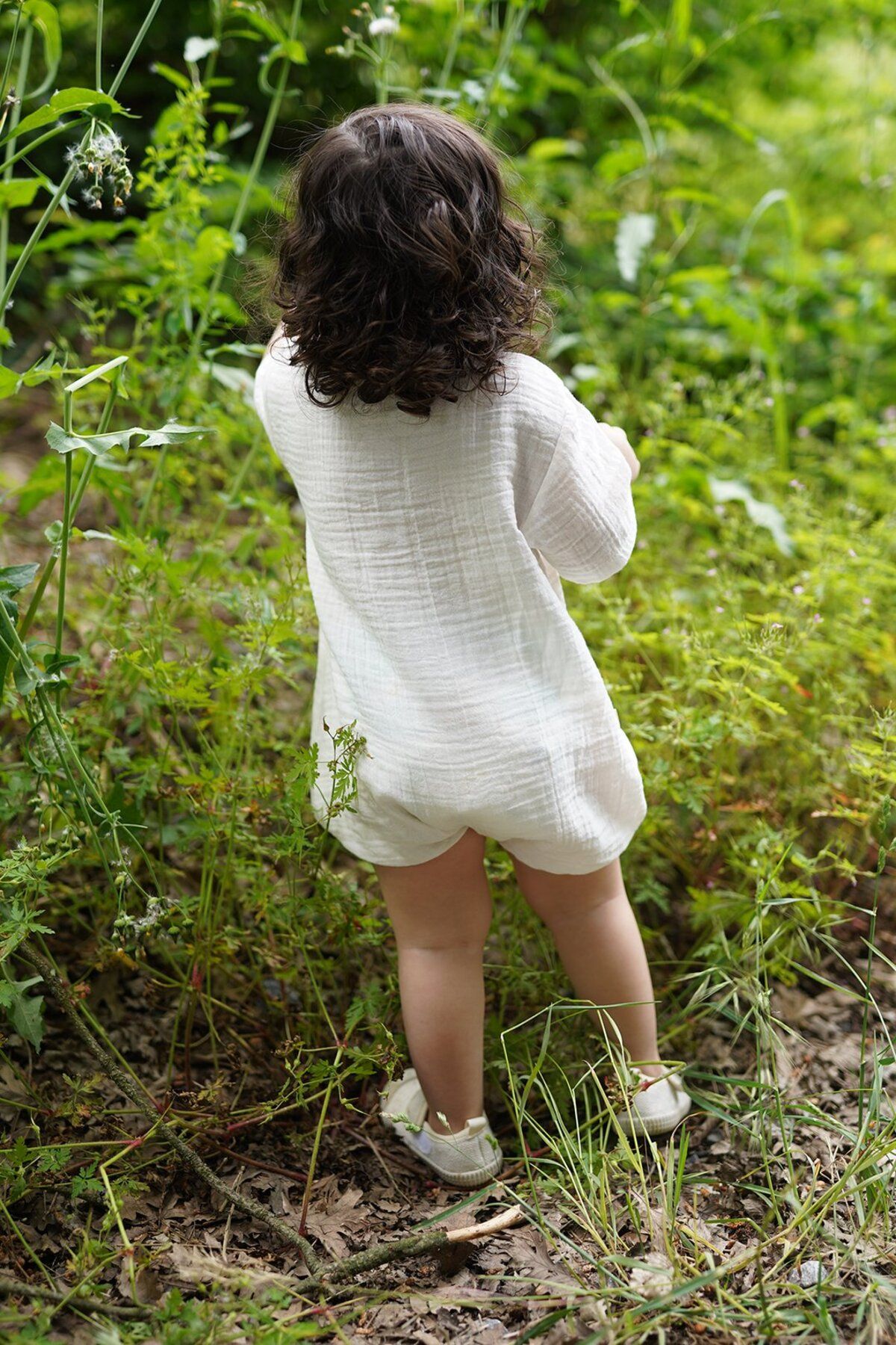 MELLS BABY-Watermelon Embroidered Muslin Children's Jumpsuit 4