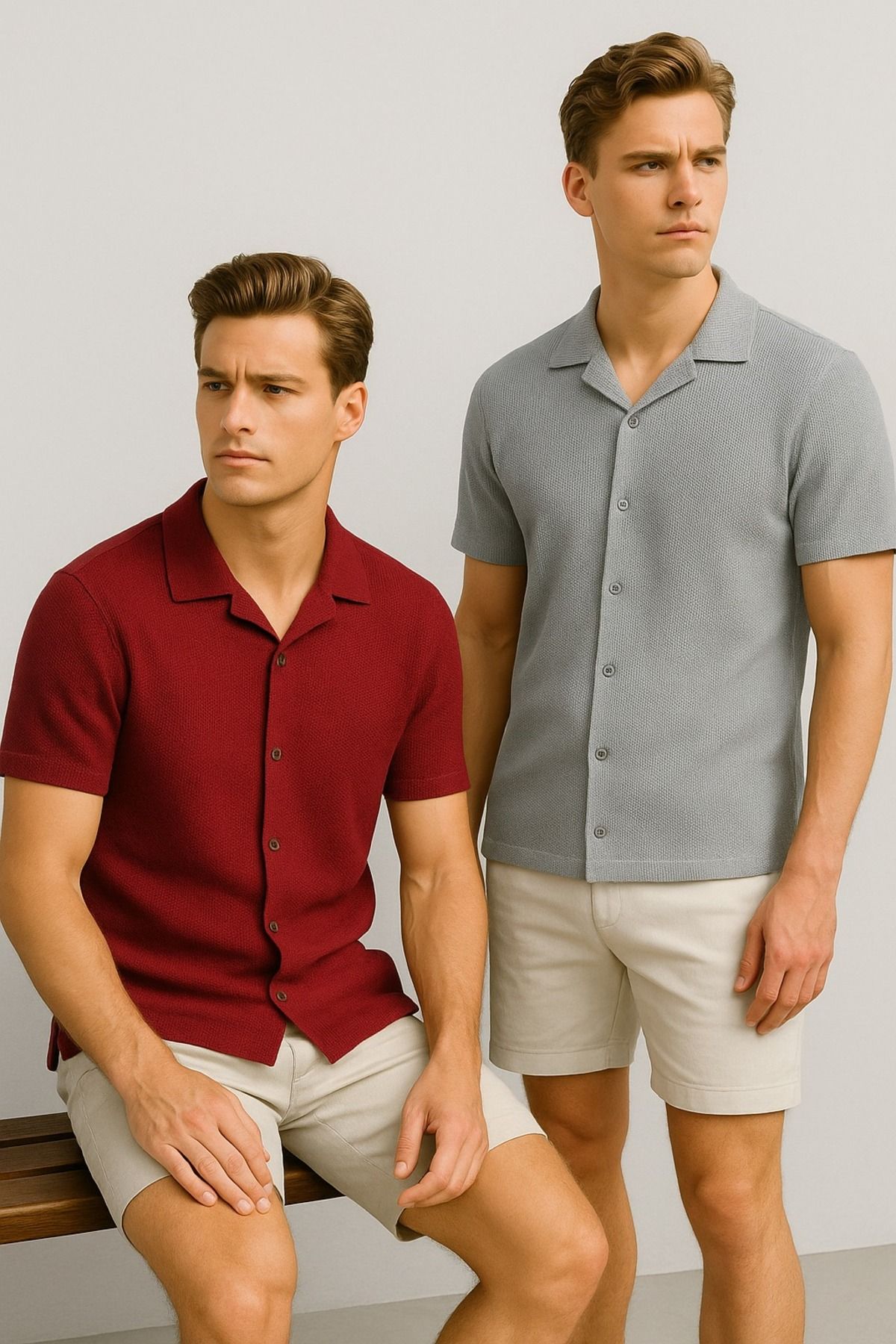 LC Waikiki Yeni Sezon Slim Fit Kısa Kollu Erkek Gömlek 2'li Paket