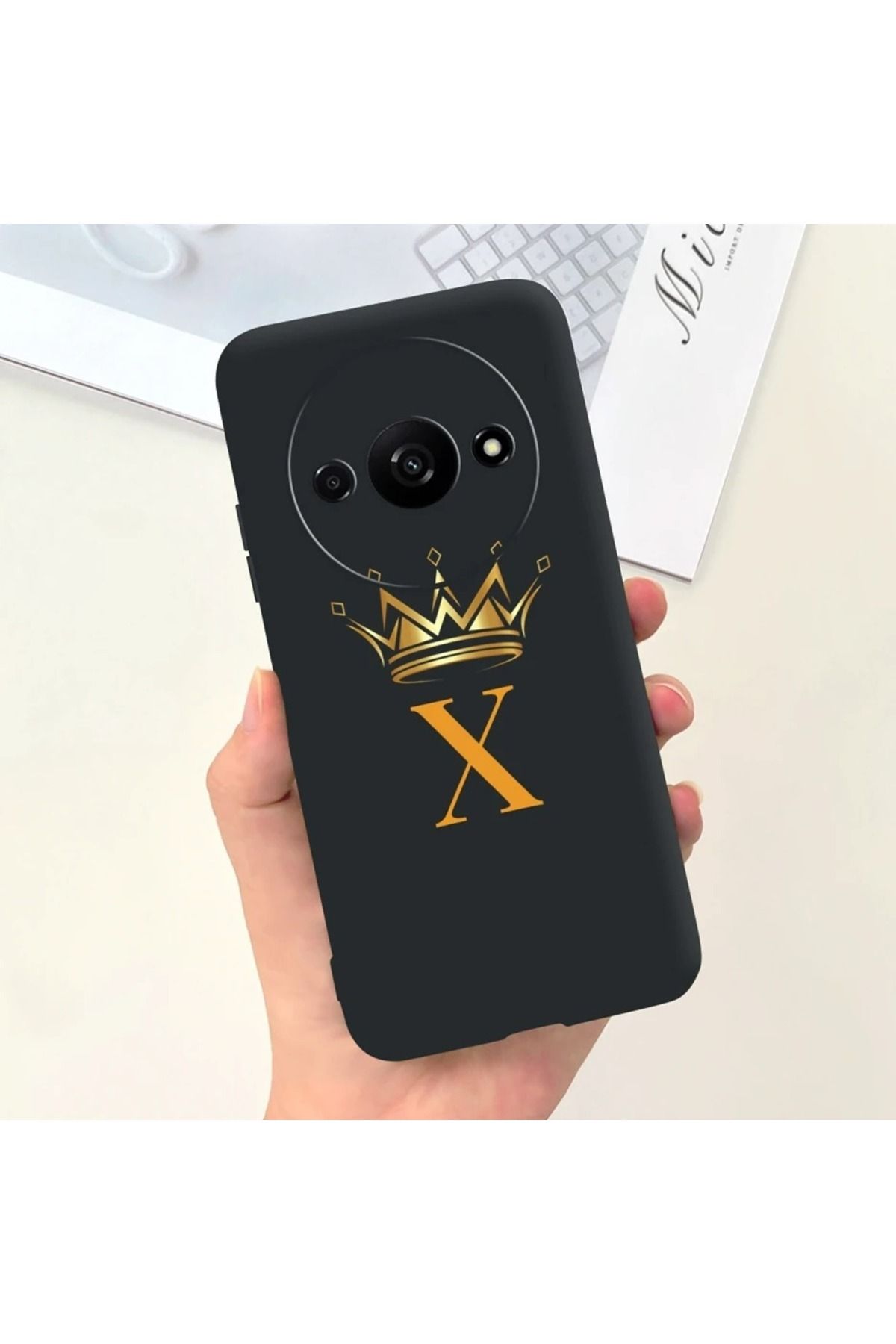 Rotaks Xiaomi Redmi A3 & Poco C61 Uyumlu Kılıf Silikon Esnek İsme Özel Baskılı Harf
