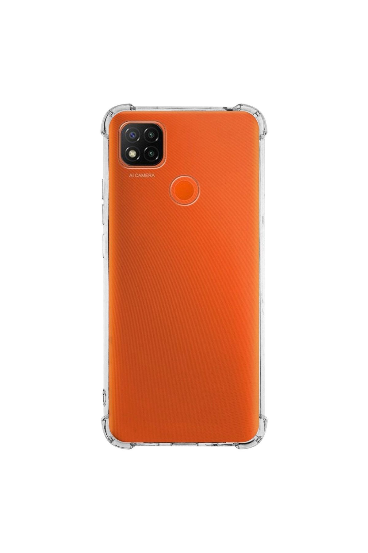 CaseArt Xiaomi Redmi 10A ile uyumlu Kapak Köşe Korumalı Airbag Antishock Şeffaf Silikon Kılıf