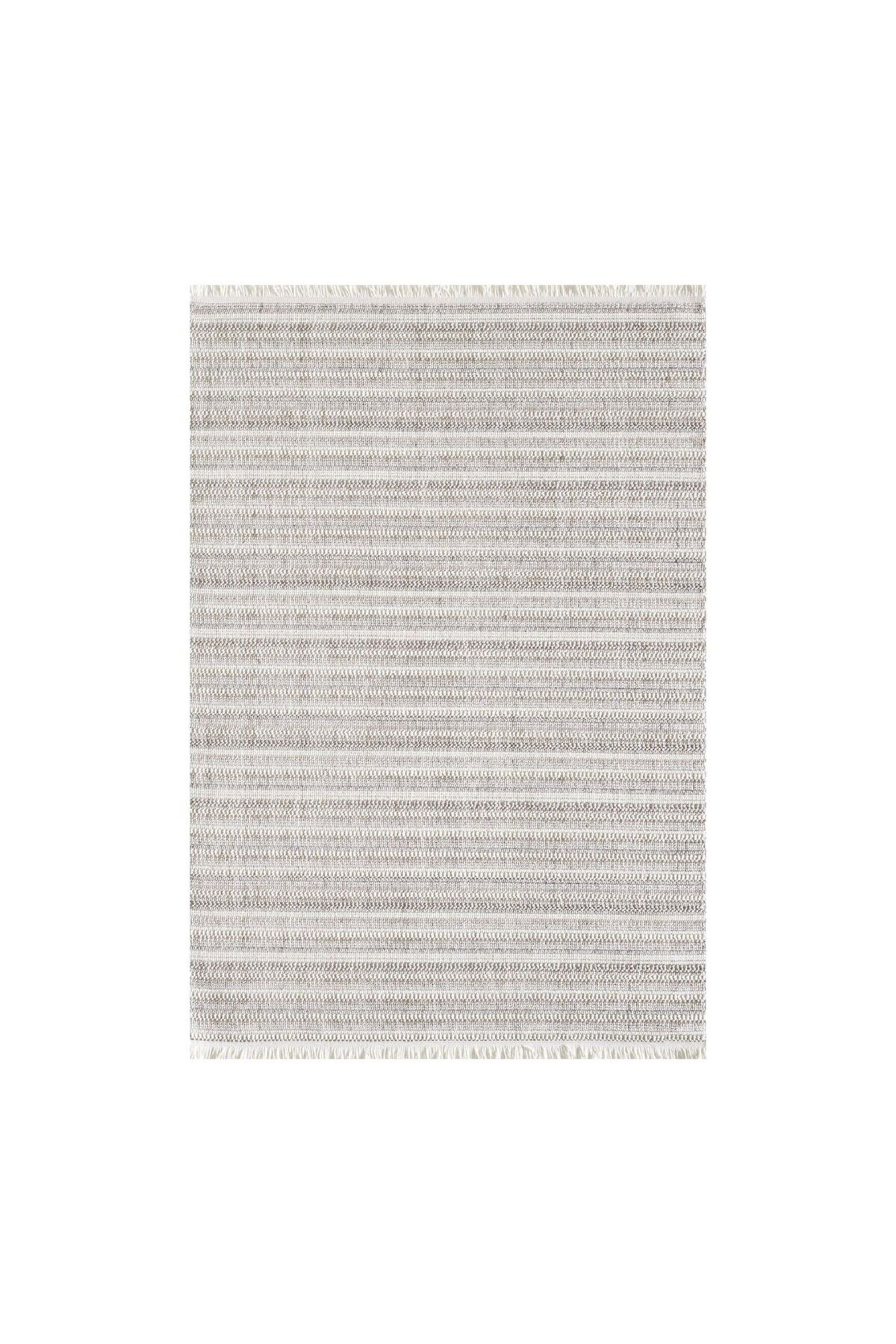 ASPARTAM Agra Pearl İskandinav Desenli Salon Halısı - Krem - 120x180 cm
