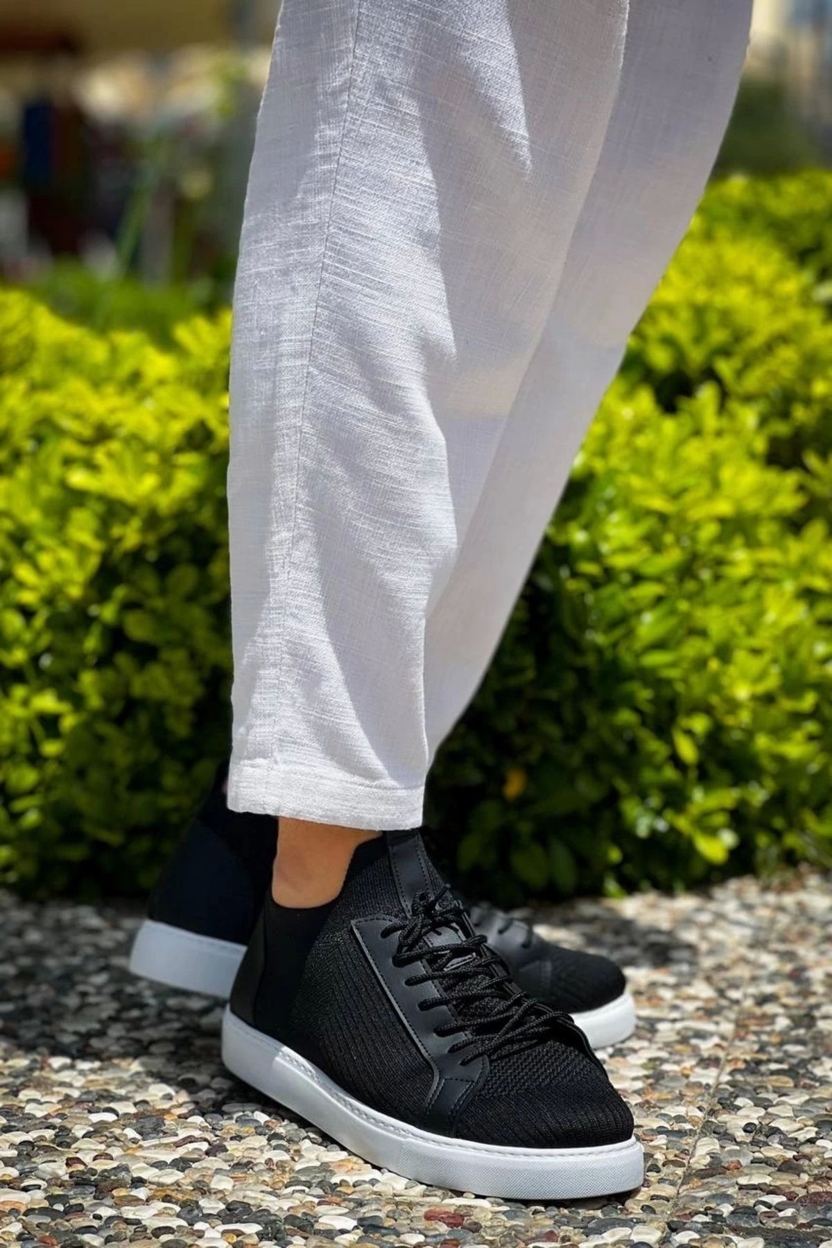OurStyles KB-112 Kuback Siyah Triko Bağcıklı Günlük Erkek Ayakkabı