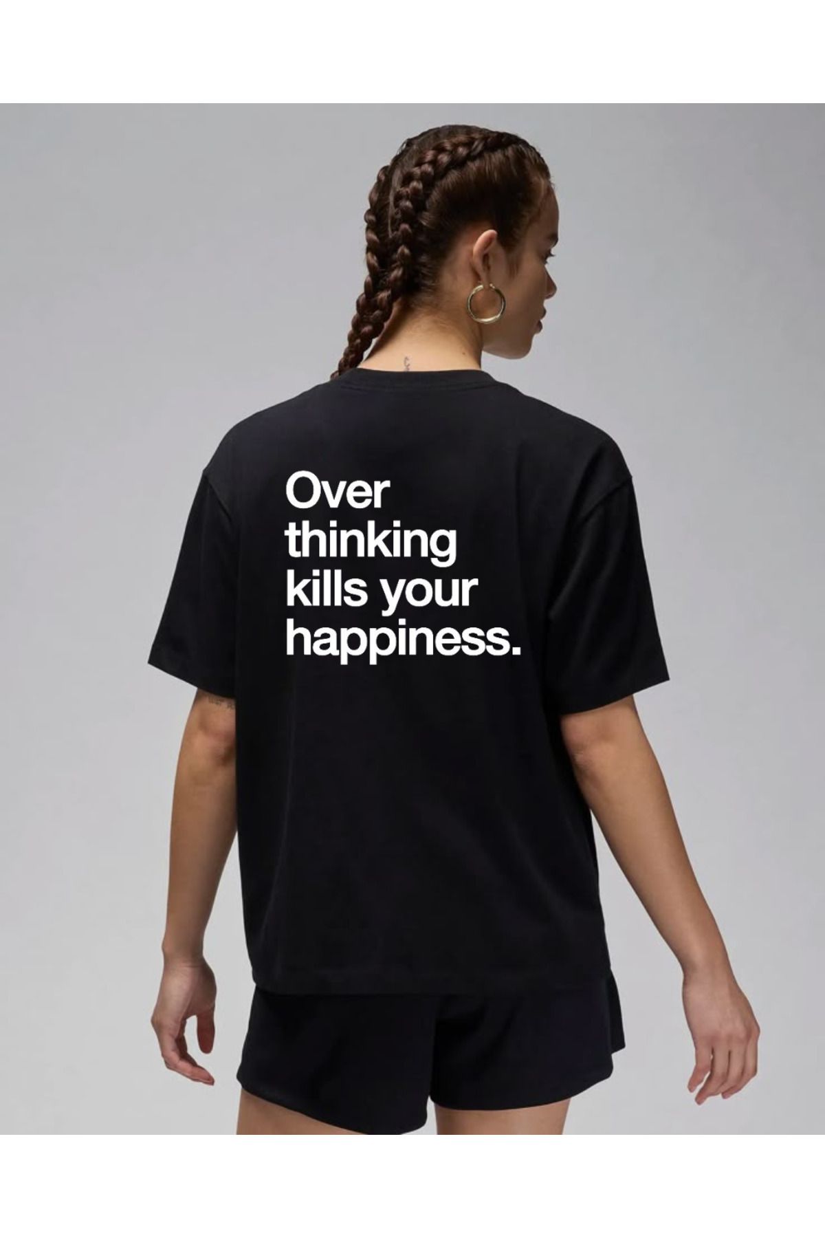 DAĞ TEKSTİL OVER THİNKİNG Oversize T-shirt