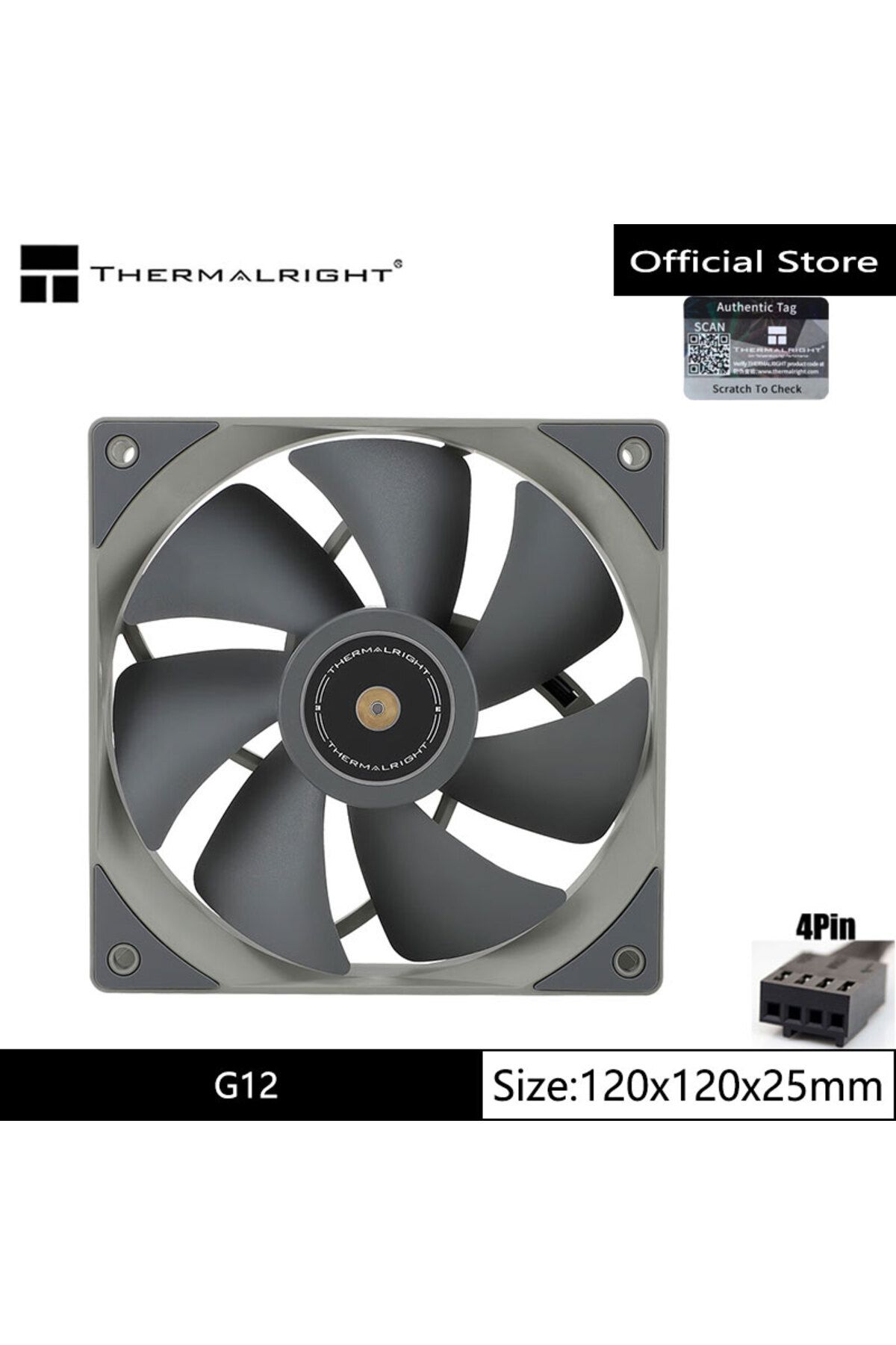 Choice-Fixed Color Other Tl-g12 Thermalright Tl-g12b Black 12cm Chassis Fan 4pin Pwm Hydraulic Bearing 1500 1