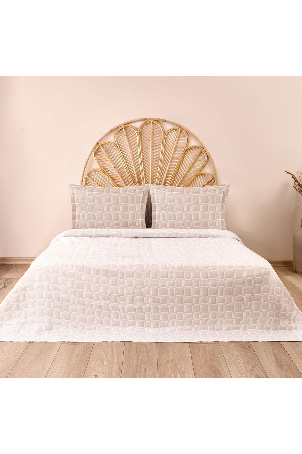MATMEL Barella Çift Kişilik Yatak Örtüsü - Beyaz - 260x250 cm