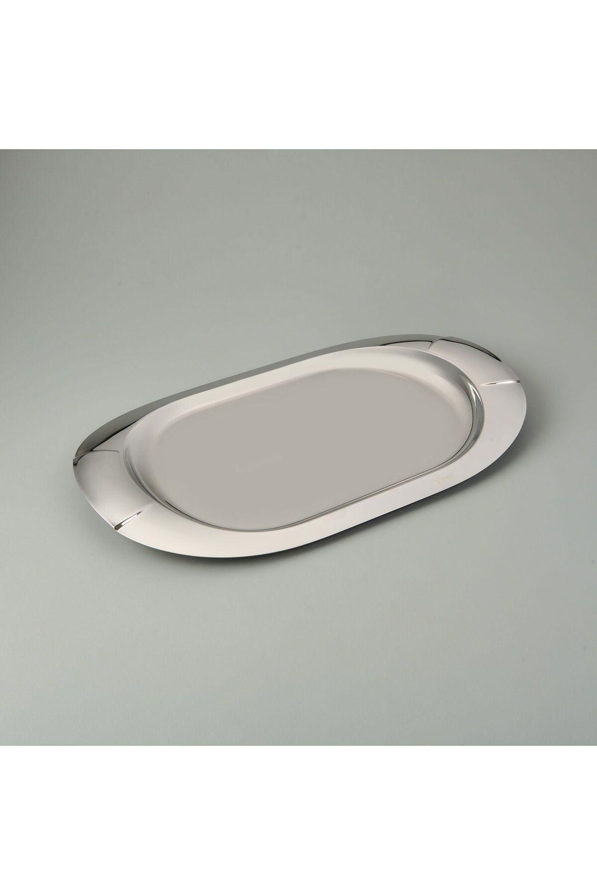 MATMEL Monaco Oval Çelik Tepsi - Inox - 48x31 cm