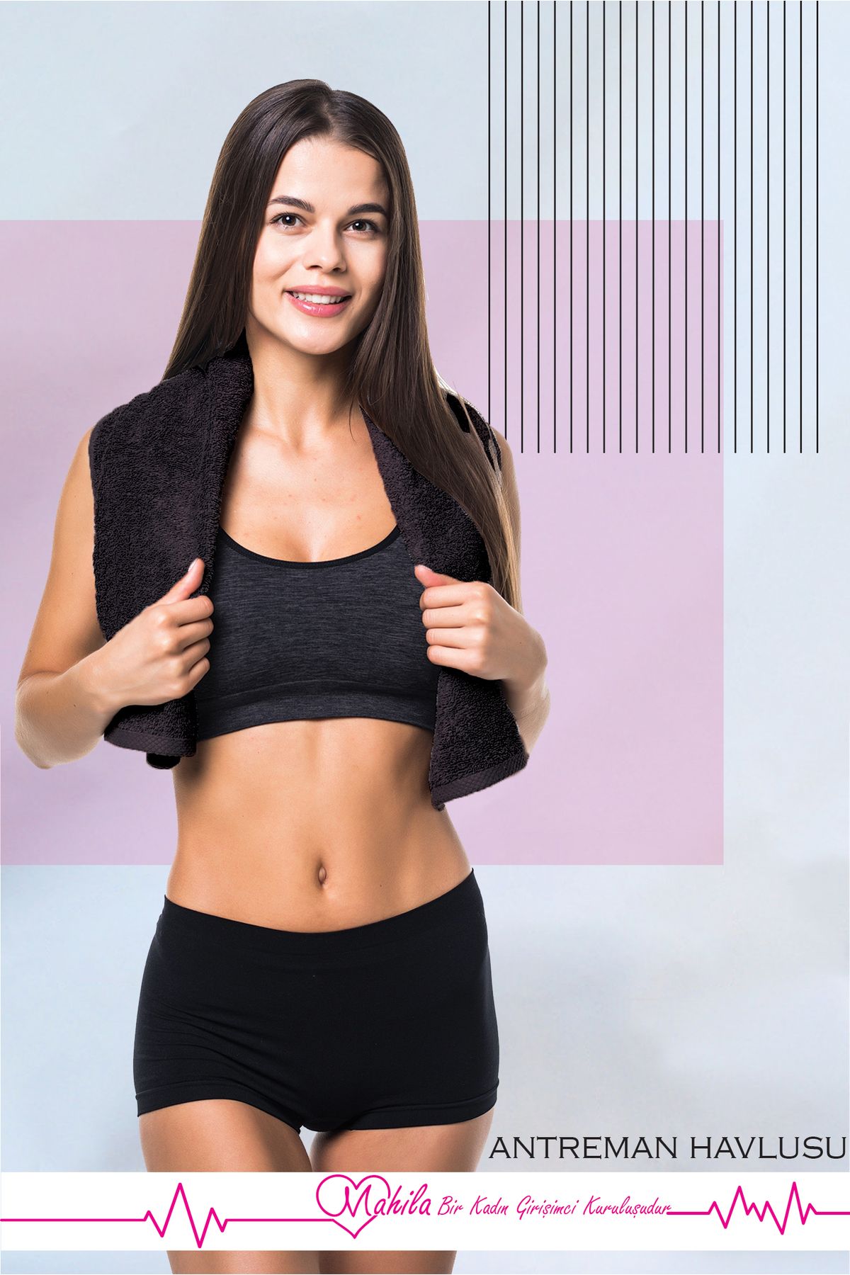 Mahila 30x85cm Sporcu Havlusu Pamuklu, Anti bakteriyel, Ter Emici Fitness Plates Boks Tenis Spor Havlusu