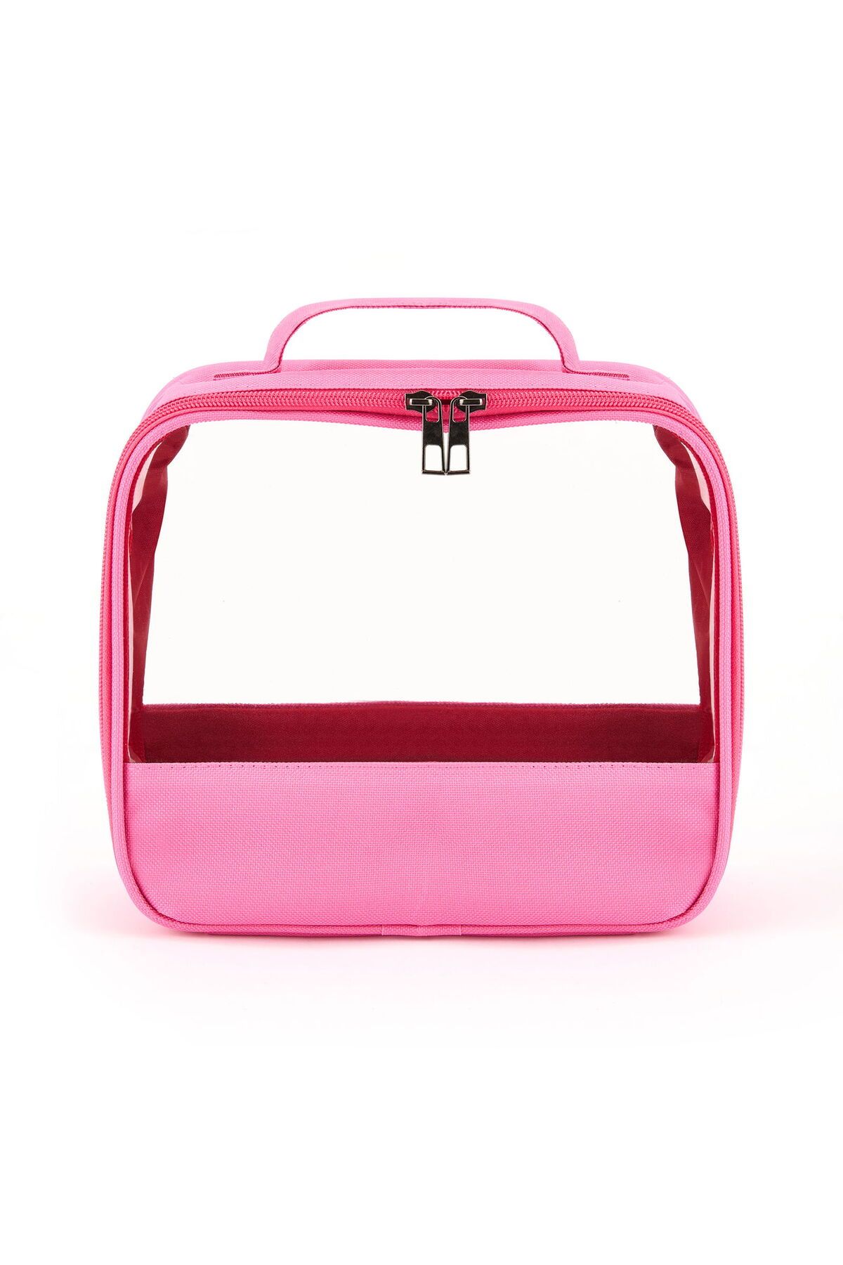 ASPARTAM PVC Detaylı Kozmetik Çantası - Pembe
