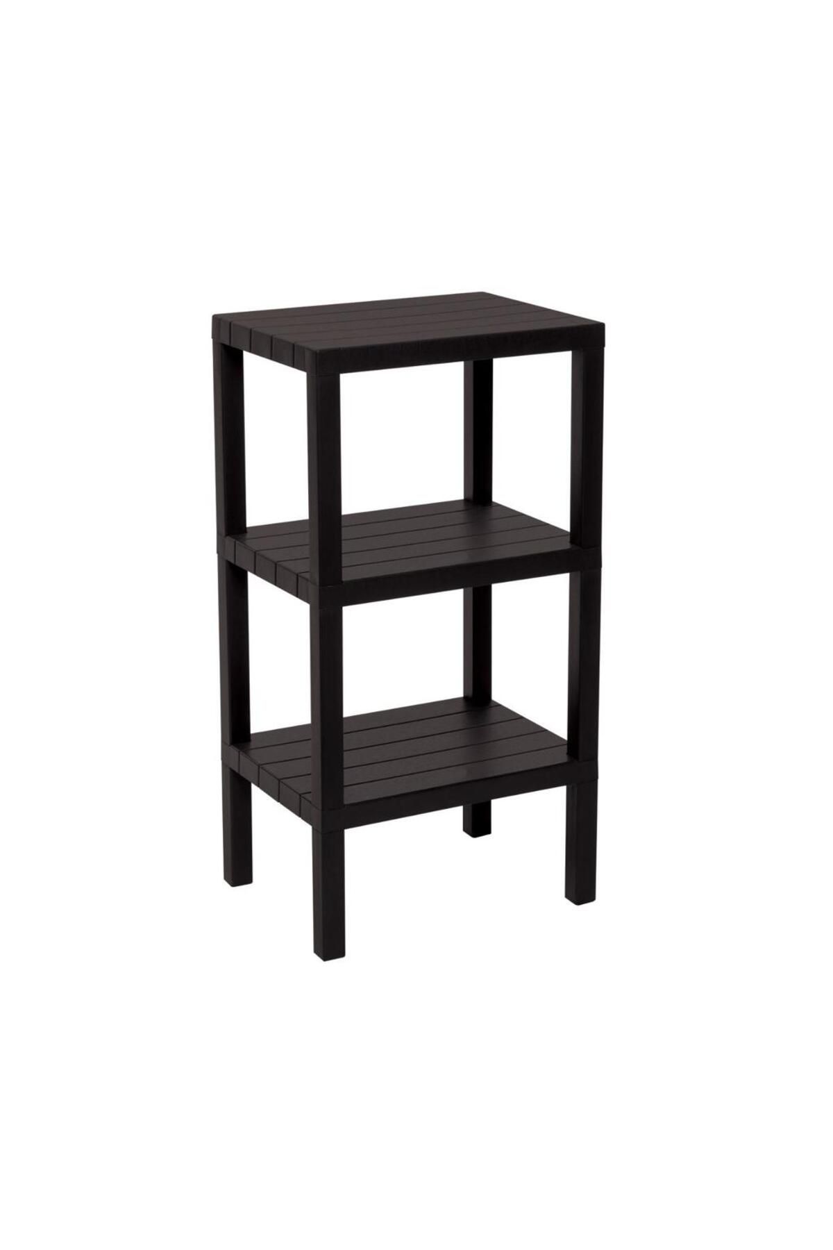 STOREMAX svticaret 3 RAFLI SİYAH MODÜLER ÜNİTE PLASTİK 38x29x74 cm mhm 1053513
