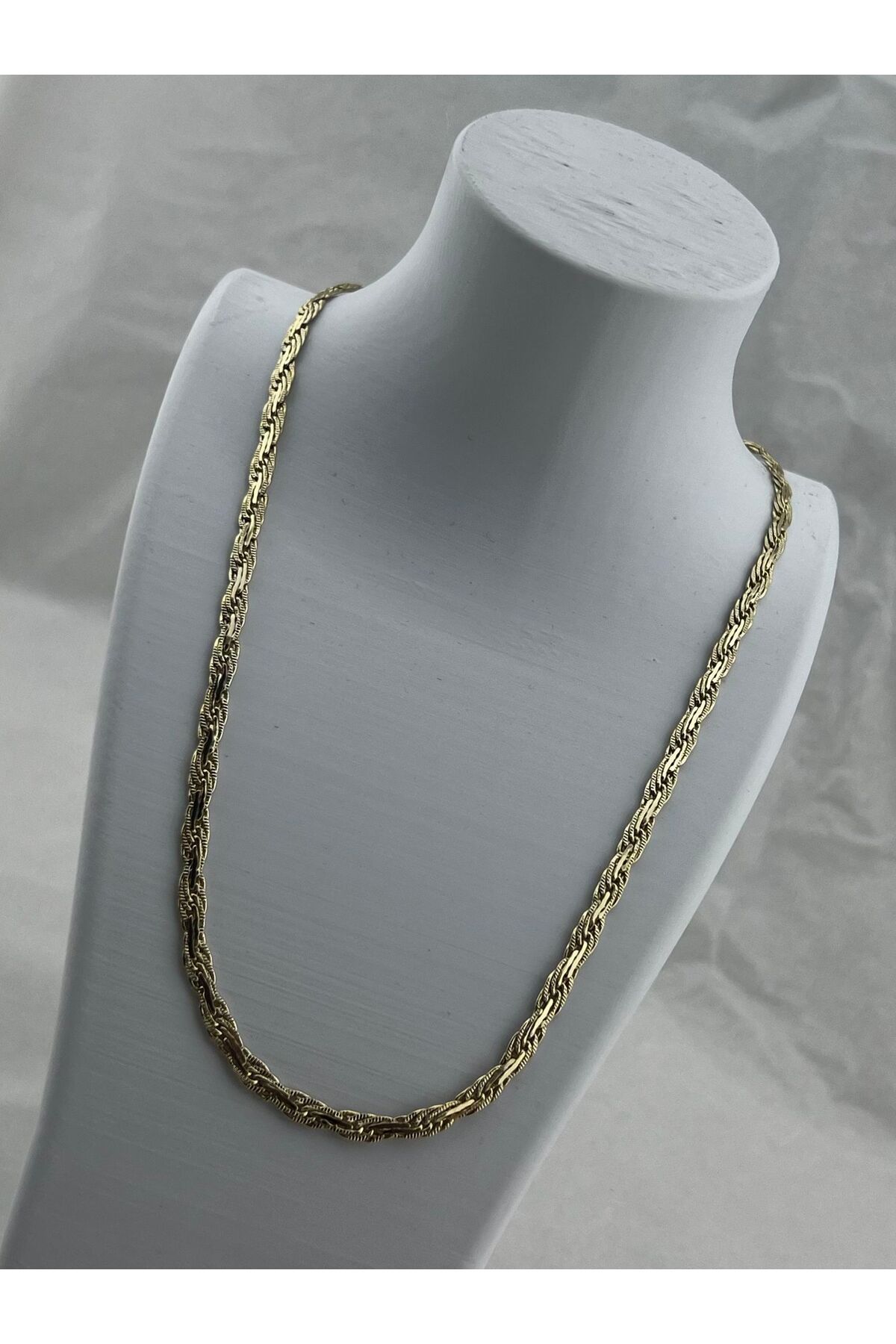 Venom Boutique Bijouterie Accessory Xuping Gold Kaplama Kalın Kral (Bizans) Zincir Kolye (50 cm)