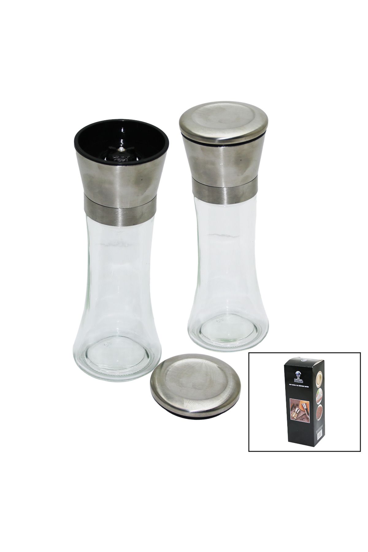 STOREMAX mrttnca CAM HAZNELİ - METAL KAPAKLI BÜYÜK TUZ - BAHARAT ÖĞÜTÜCÜ trndymrt 1087243
