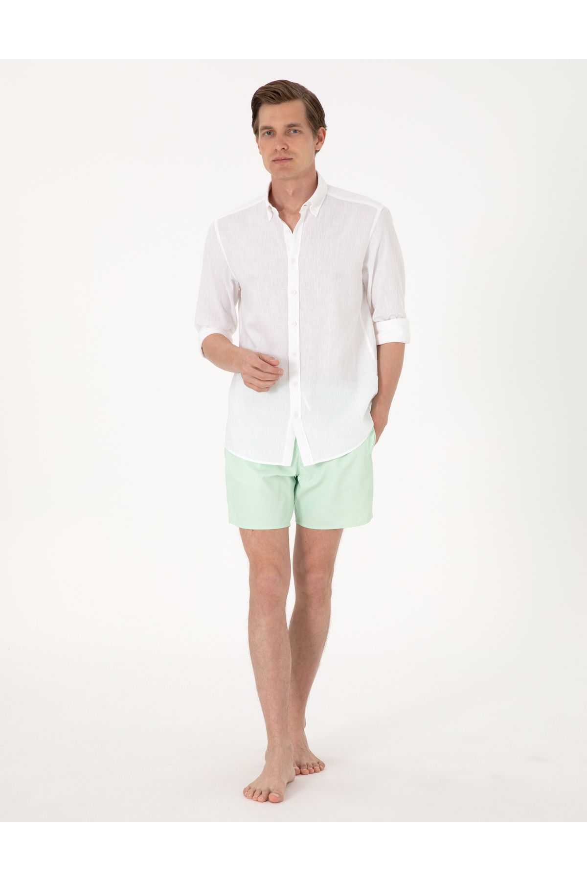 Pierre Cardin Su Yeşili Deniz Şortu 50308846-VR083