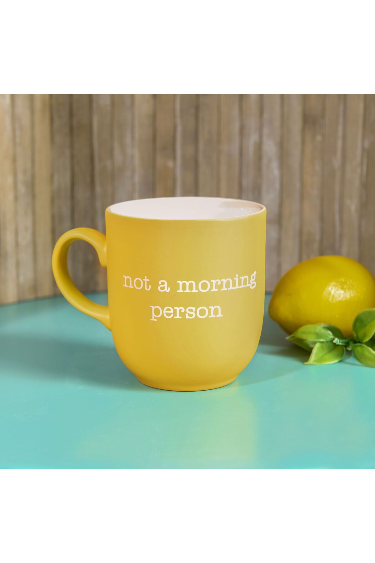 ASPARTAM Not A Morning Person Kupa - Sarı - 400 ml