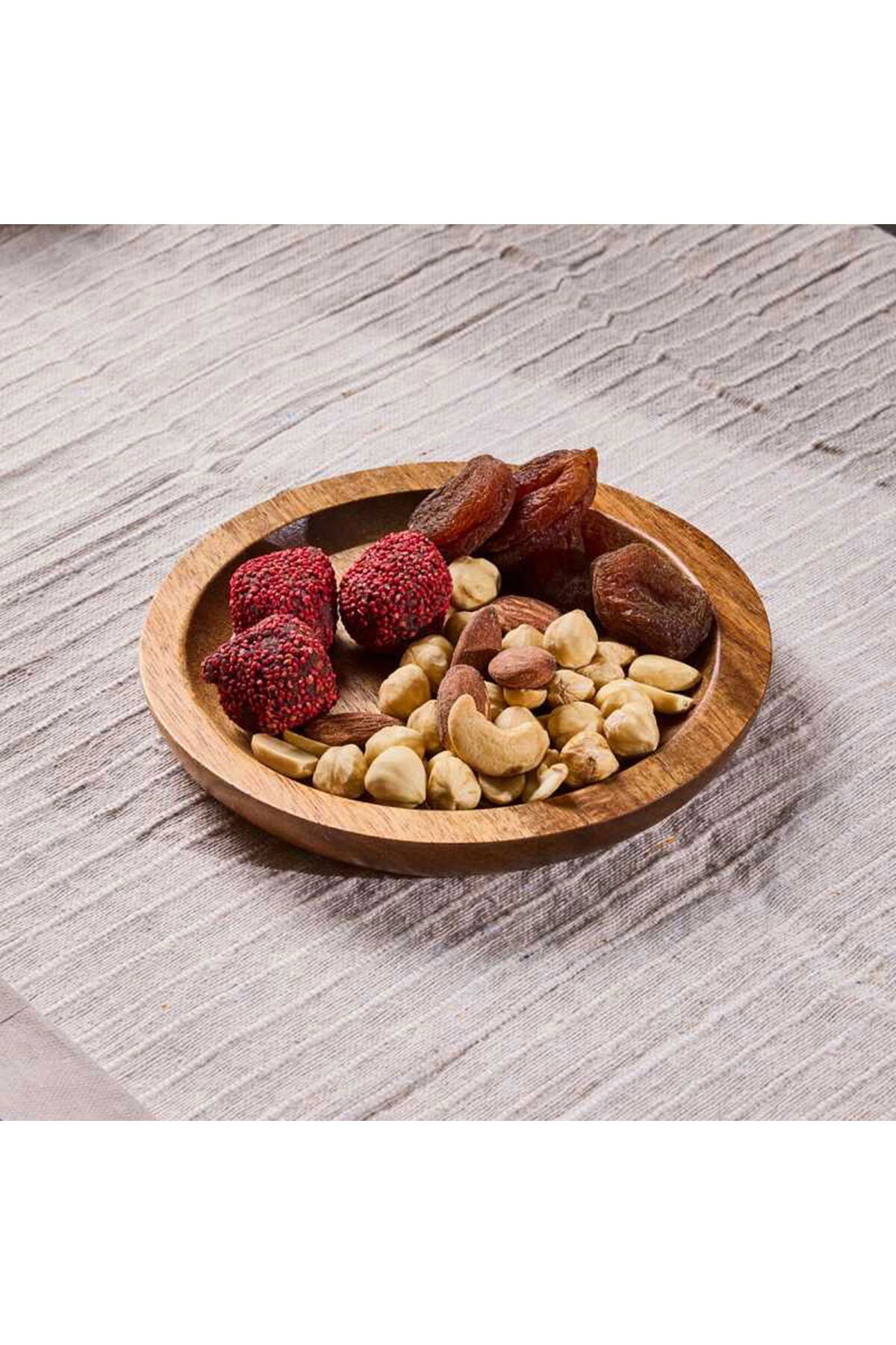 MATMEL Morry Akasya Yuvarlak Sunum Tabağı - Kahverengi - 15 cm