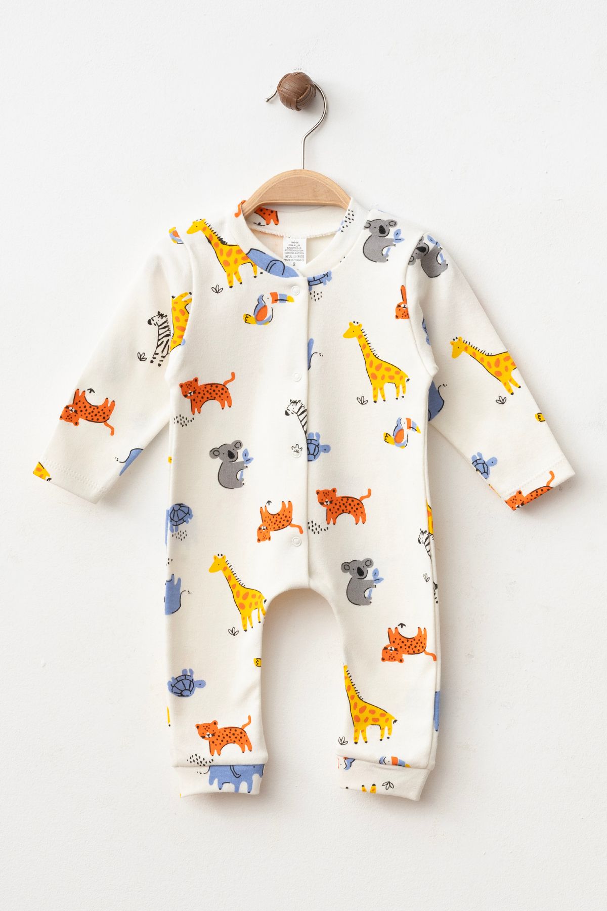 yukobaby bebeğiniz için en doğalı BEBEK SAFARİ 3-6-9 AY PAMUKLU MANŞETŞİZ TULUM YENİDOĞAN HASTANE ÇIKIŞI BEBEK KIYAFETİ YK5886,