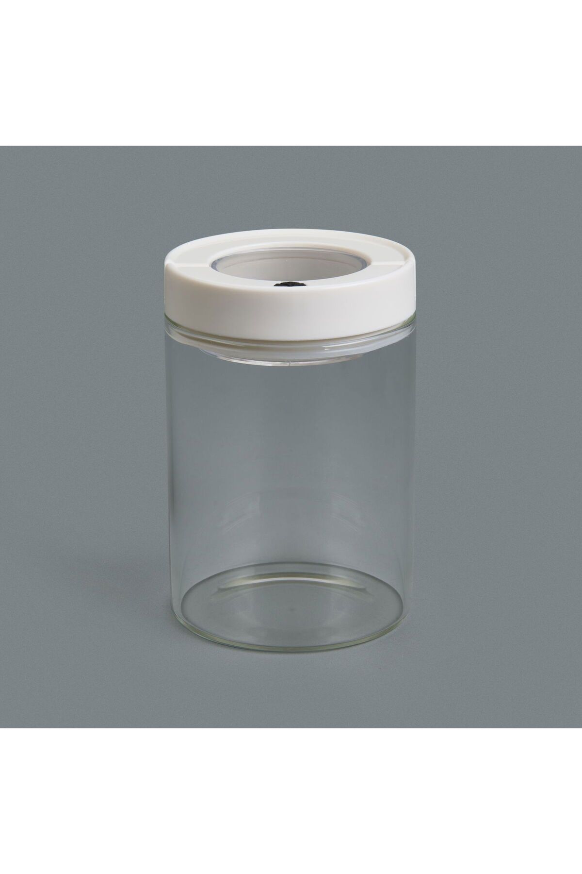 ASPARTAM Vakumlu Cam Kavanoz - Şeffaf / Beyaz - 400 ml