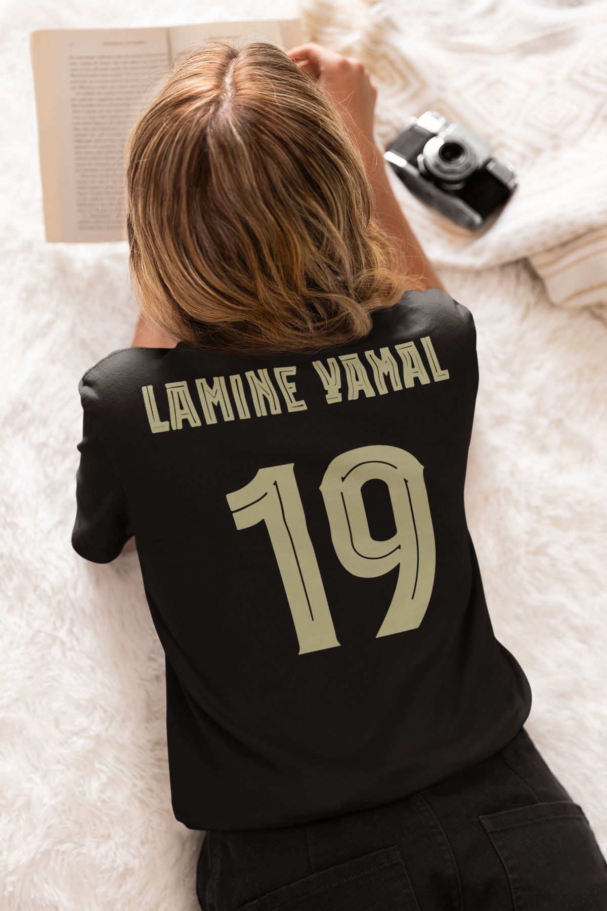 Biy Store Lamine Yamal forma sırt futbol baskılı unisex kısa kollu tişört t-shirt