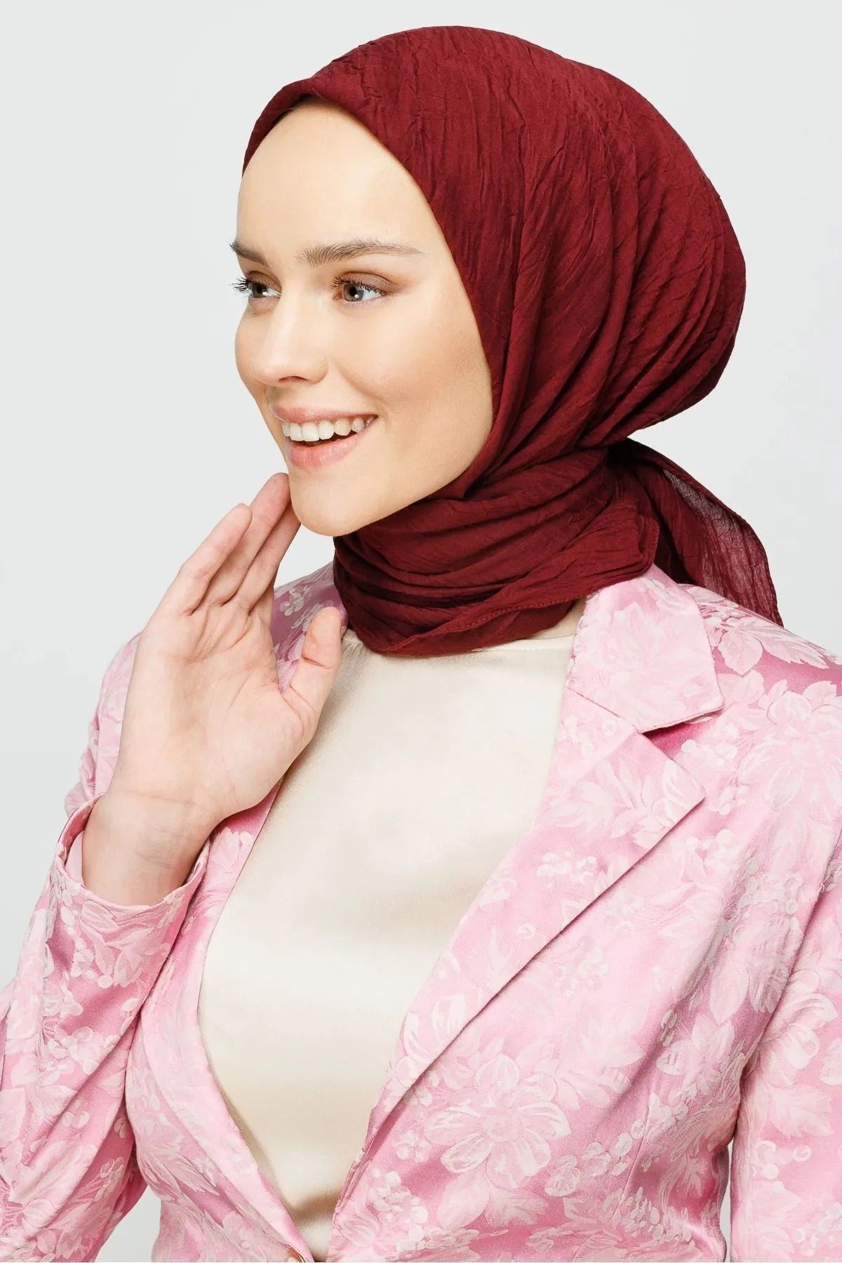 rathorion Bambu Kraş Bordo Eşarp