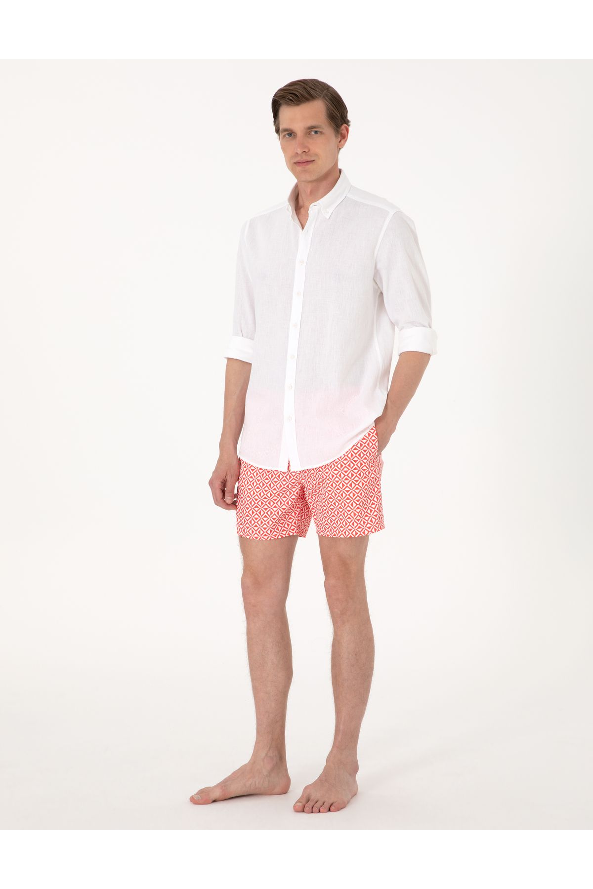 Pierre Cardin Kırmızı Deniz Şortu 50307984-VR030