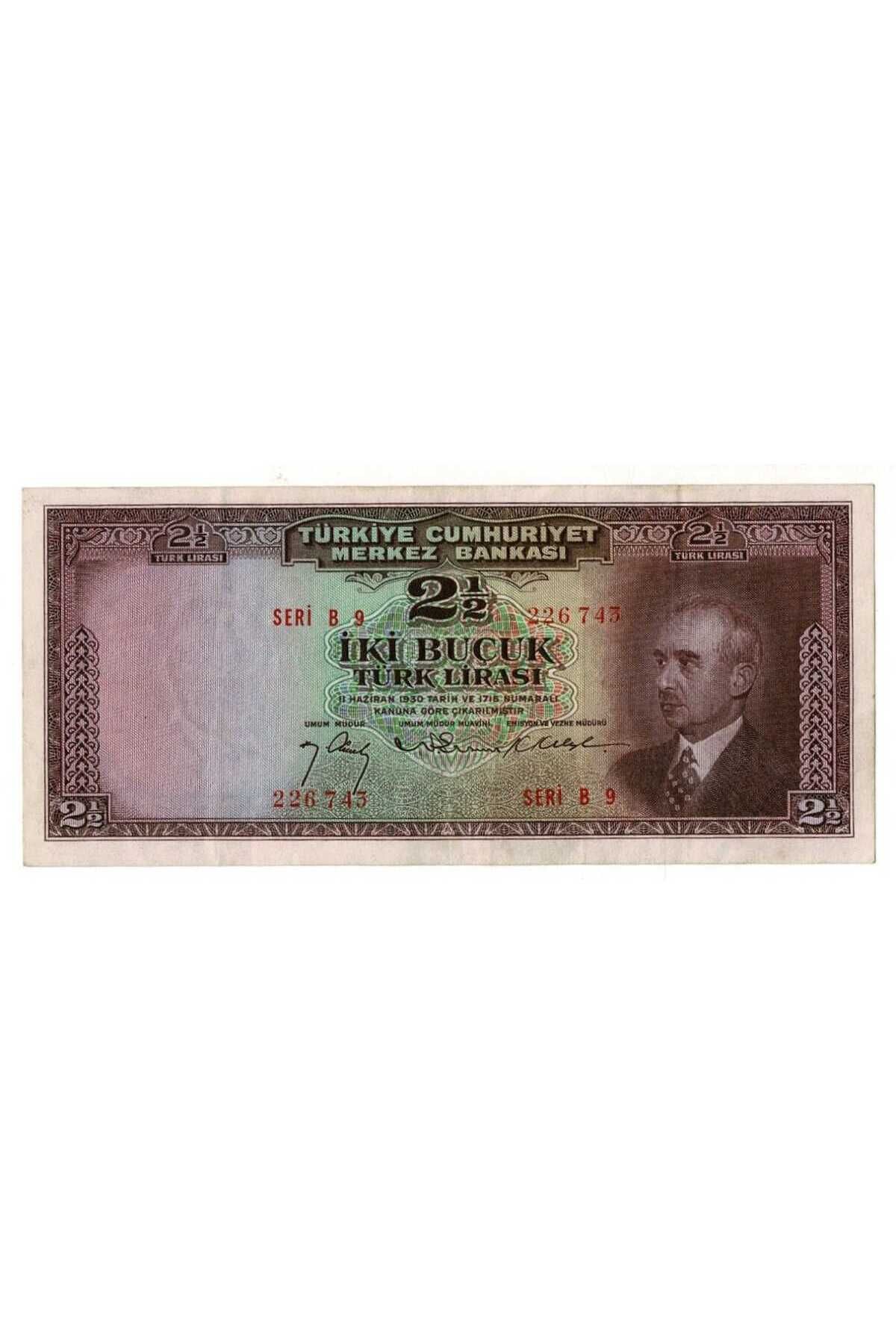 Gökçe Koleksiyon 2.Emisyon 1. Tertip 2½ Türk Lirası Seri B9