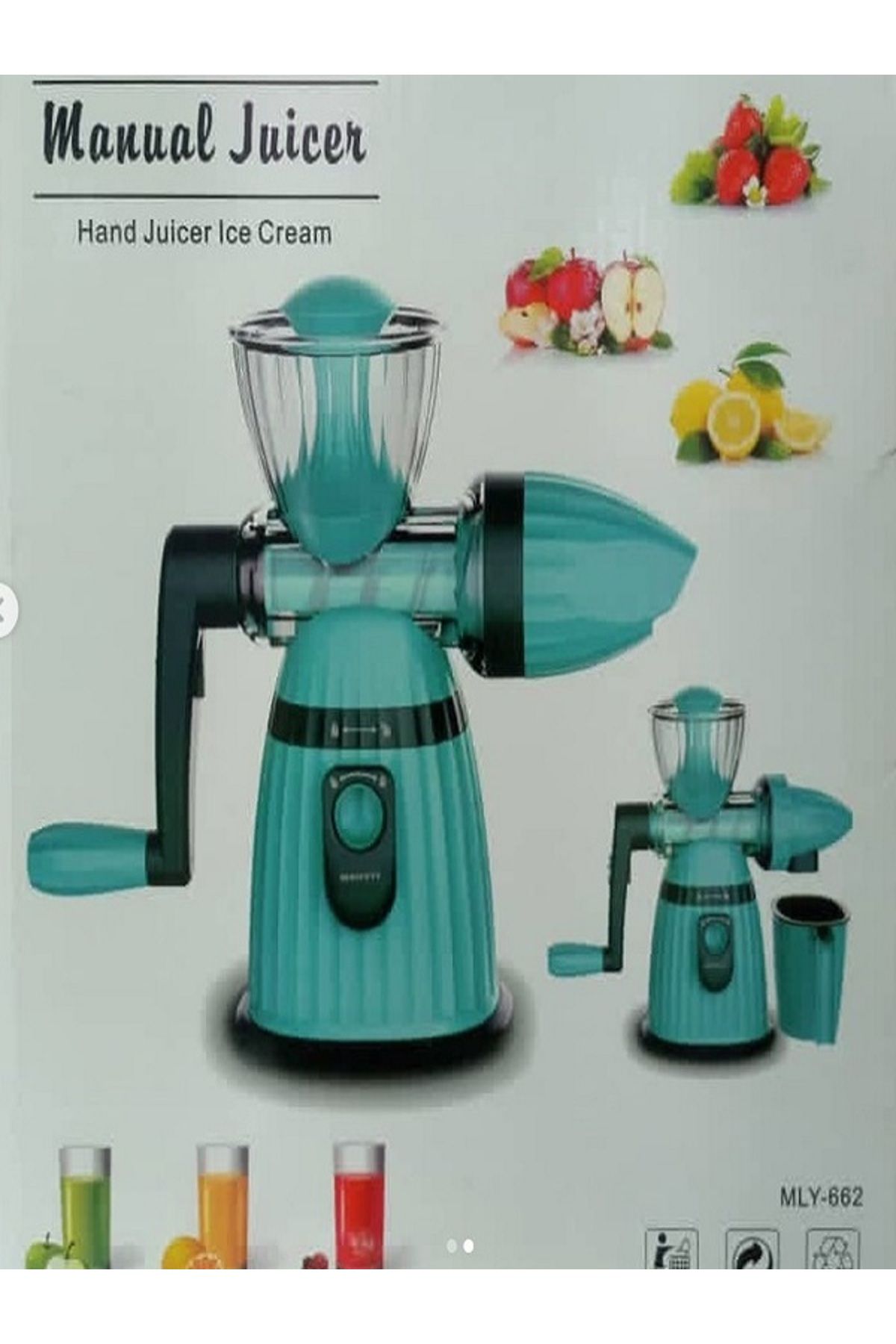 Meileyi-2-in-1 Manual Juicer & Ice Cream Maker 2