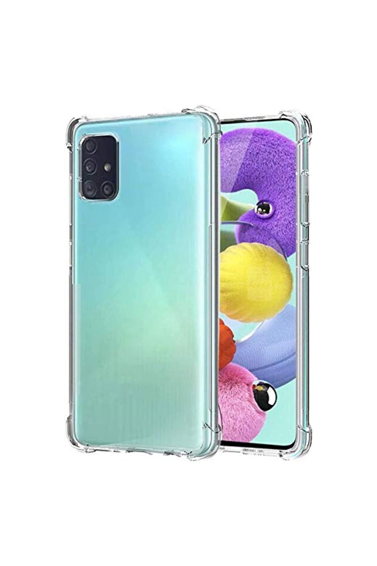 CaseArt Samsung Galaxy A71 ile uyumlu Kapak Köşe Korumalı Airbag Antishock Şeffaf Silikon Kılıf