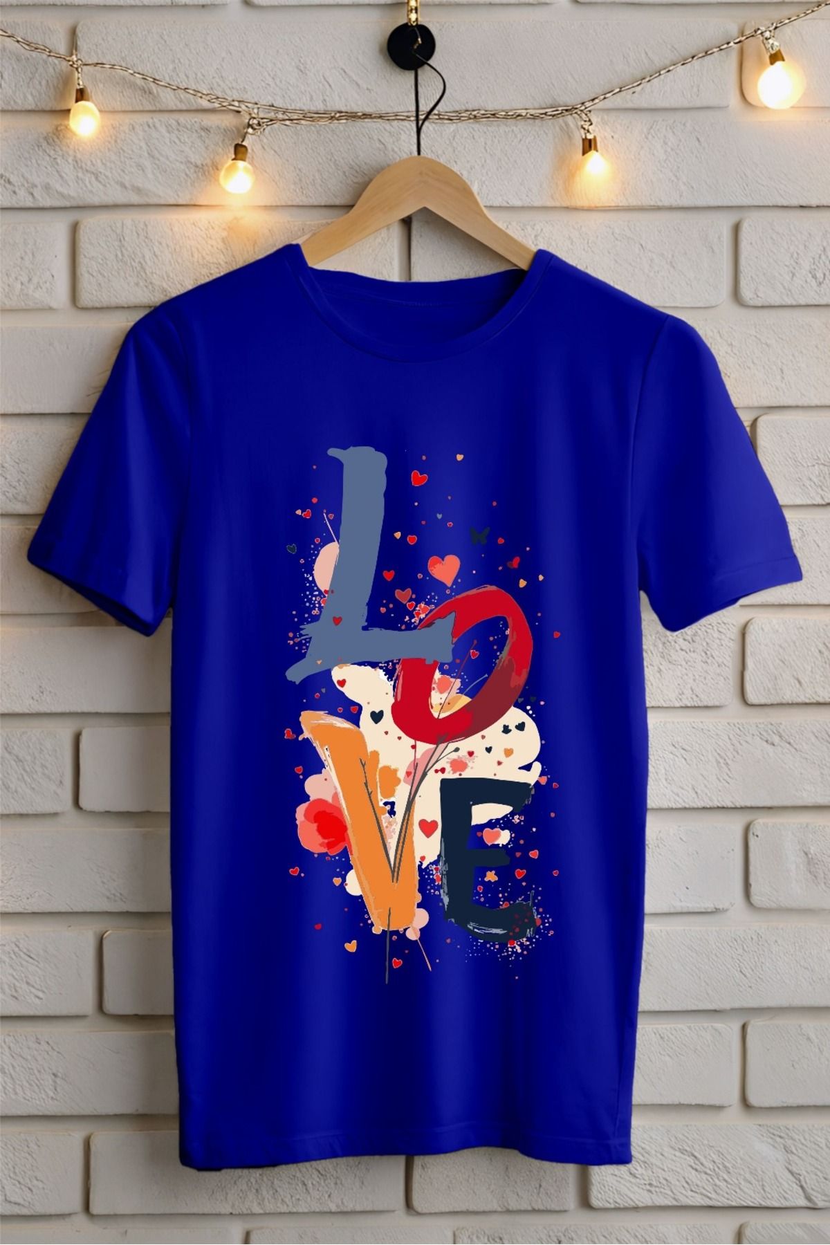 ModaSphere Love Baskılı Unisex Oversize Tişört