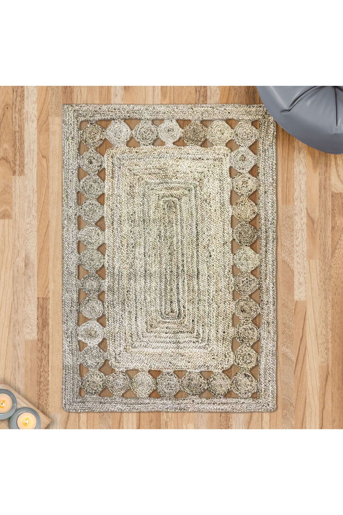 MATMEL Home Bolero Jüt Örgü Halı - 120x180 cm